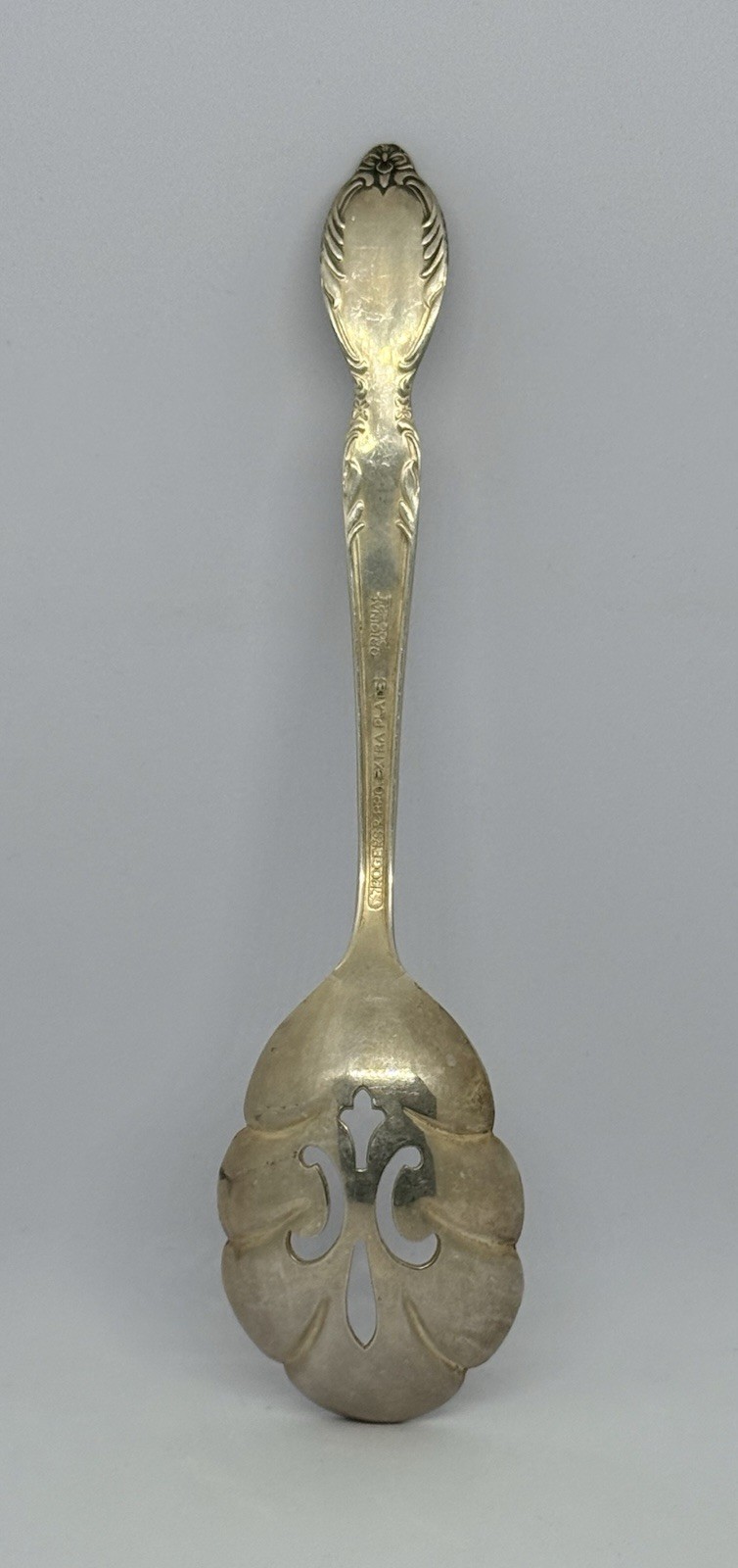 Vintage 1847 Rogers Bros Silverplate Pierced Berry Spoon – Grapes Pattern