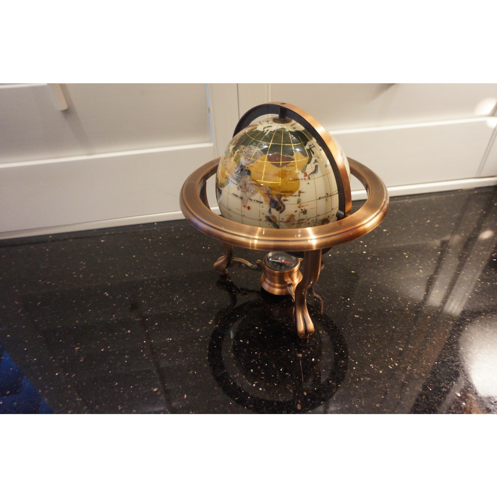 9.5″ TALL TERRESTRIAL GLOBE AND COMPASS