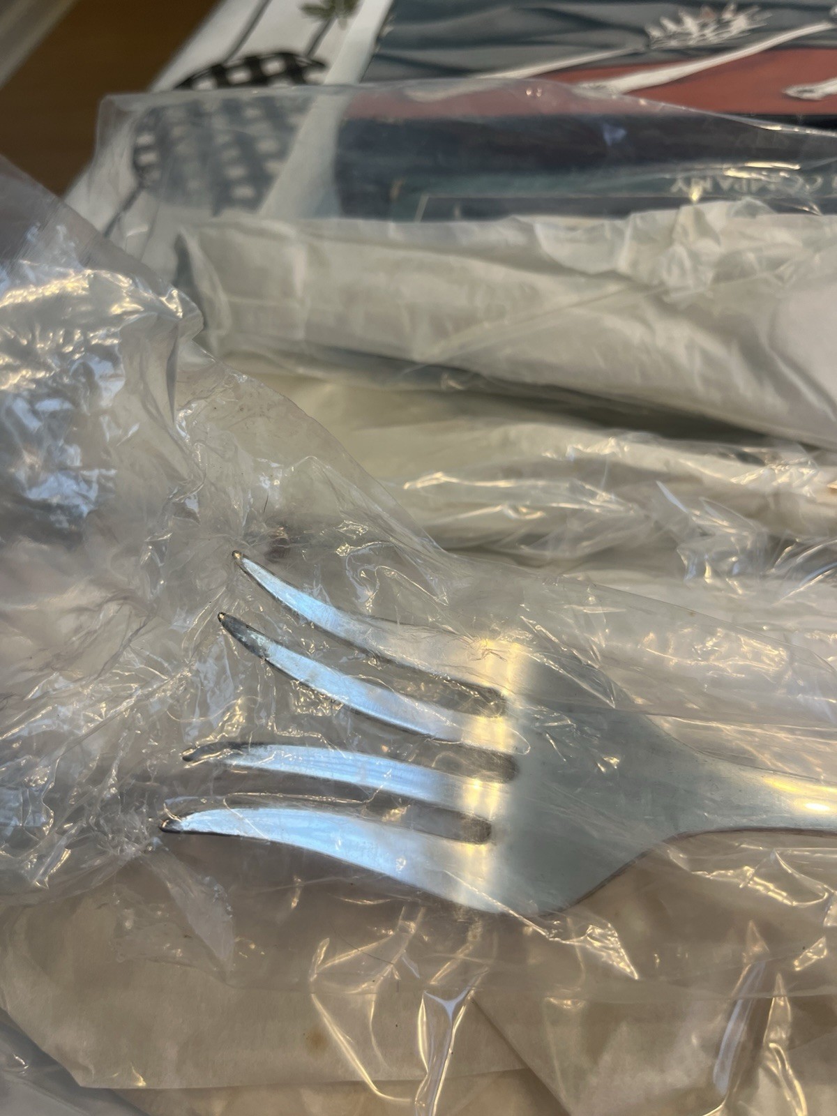 5pc Silver Plated Hostess Serving Fork Cake Lasagna Spoon Hong Kong Vtg NOS