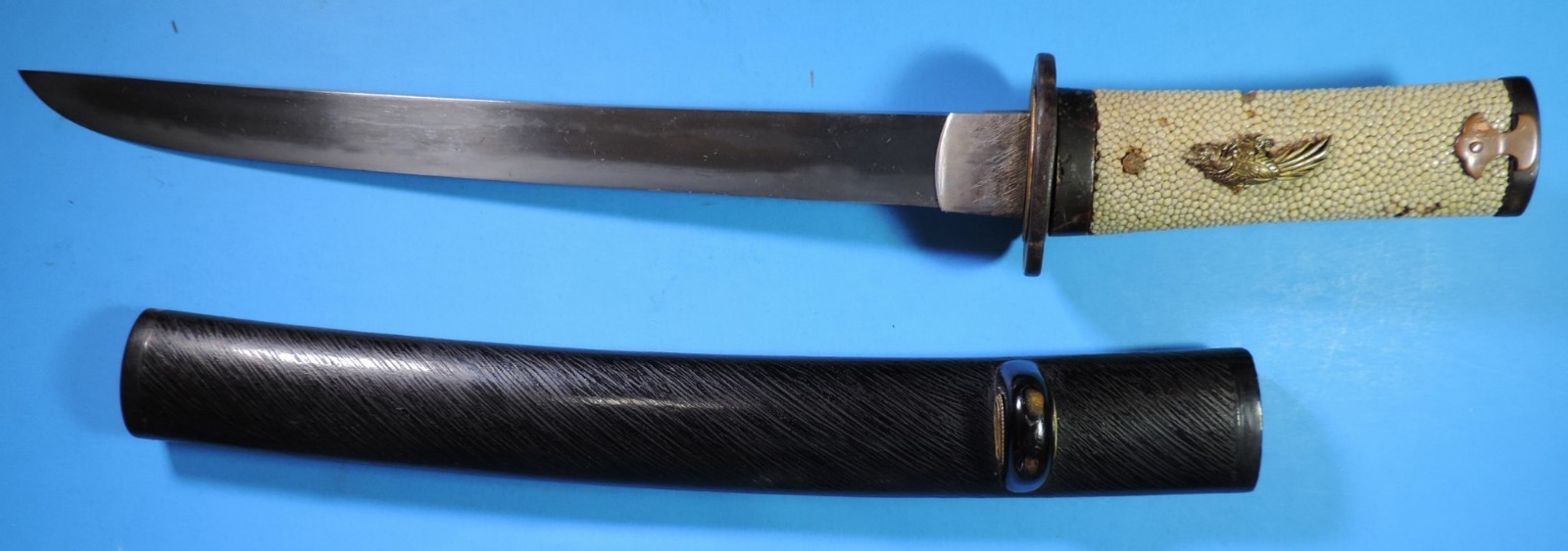 Old Japanese Sword signed KOZUKA in Tanto World War II soldier bring back