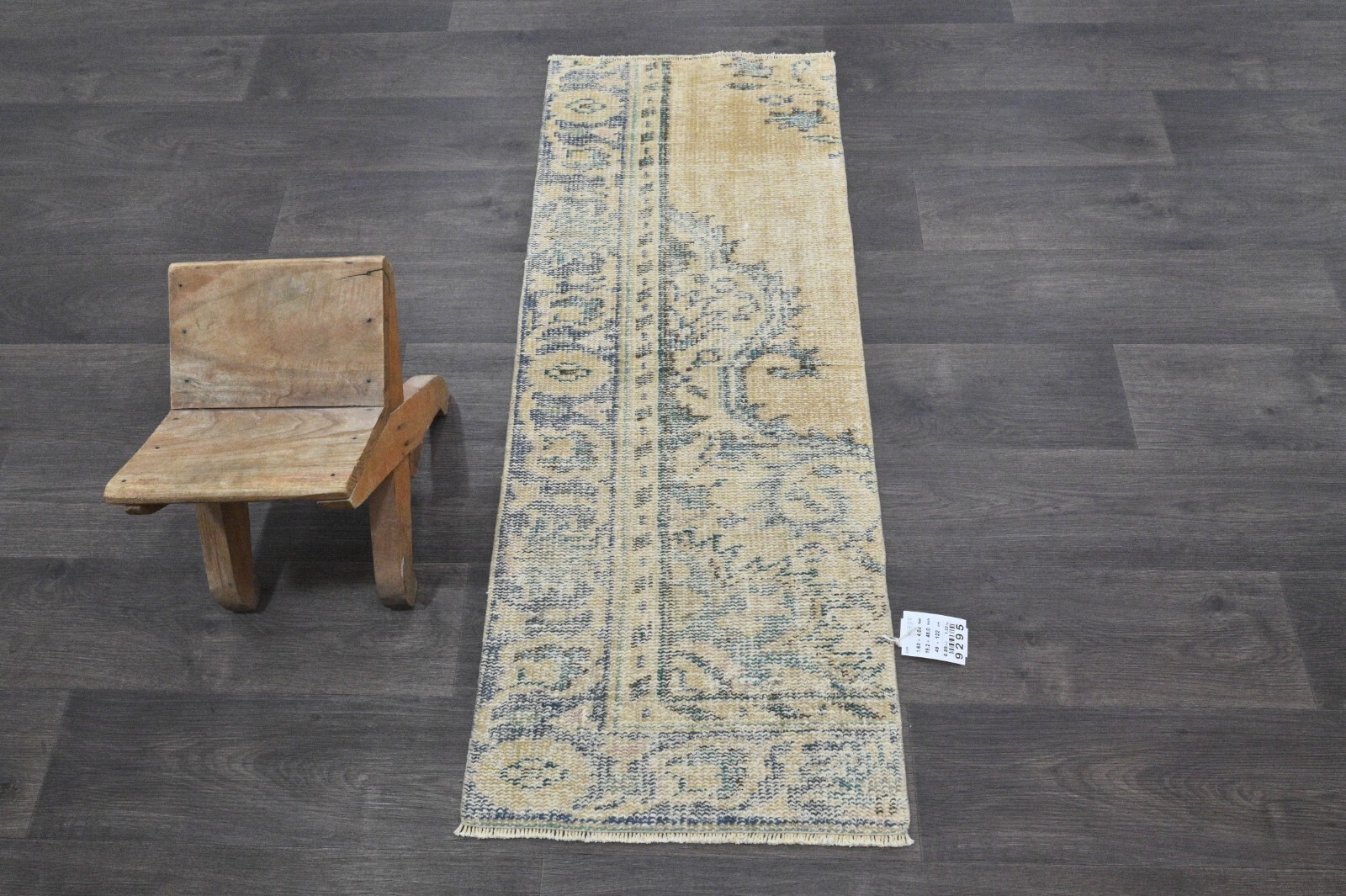 Oushak Turkish Doormat Rug 2×4 BEIGE Anatolian Handmade Vintage Small Kilim Rug