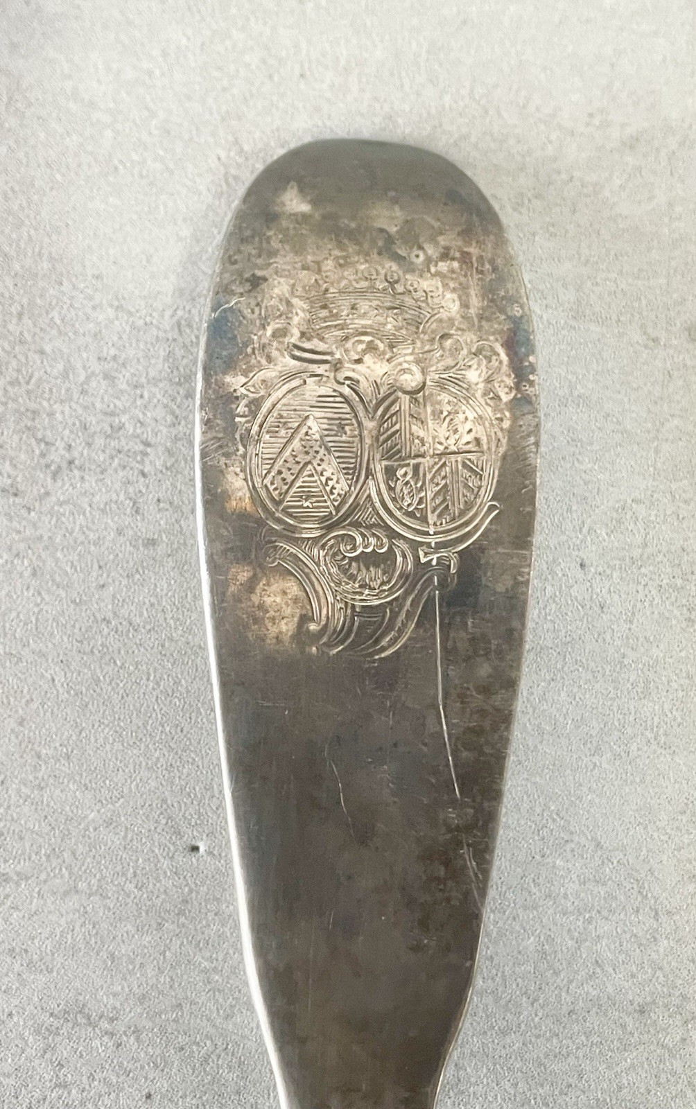 Antique Gorham Rochambeau 1780 Silverplate Serving Spoon 12”