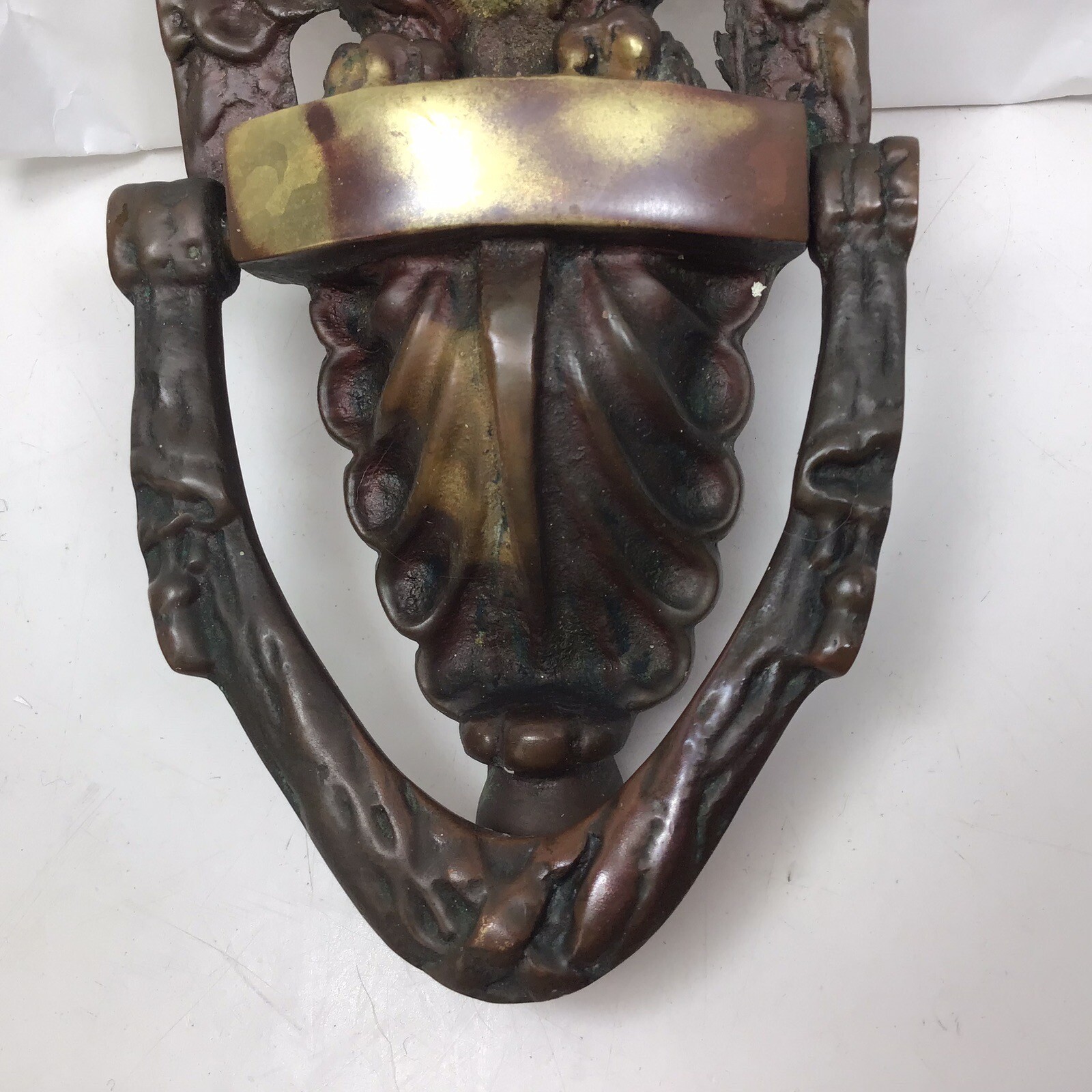 Vintage Brass American Eagle Door Knocker Original Patina 6.75”H Very Heavy(4)