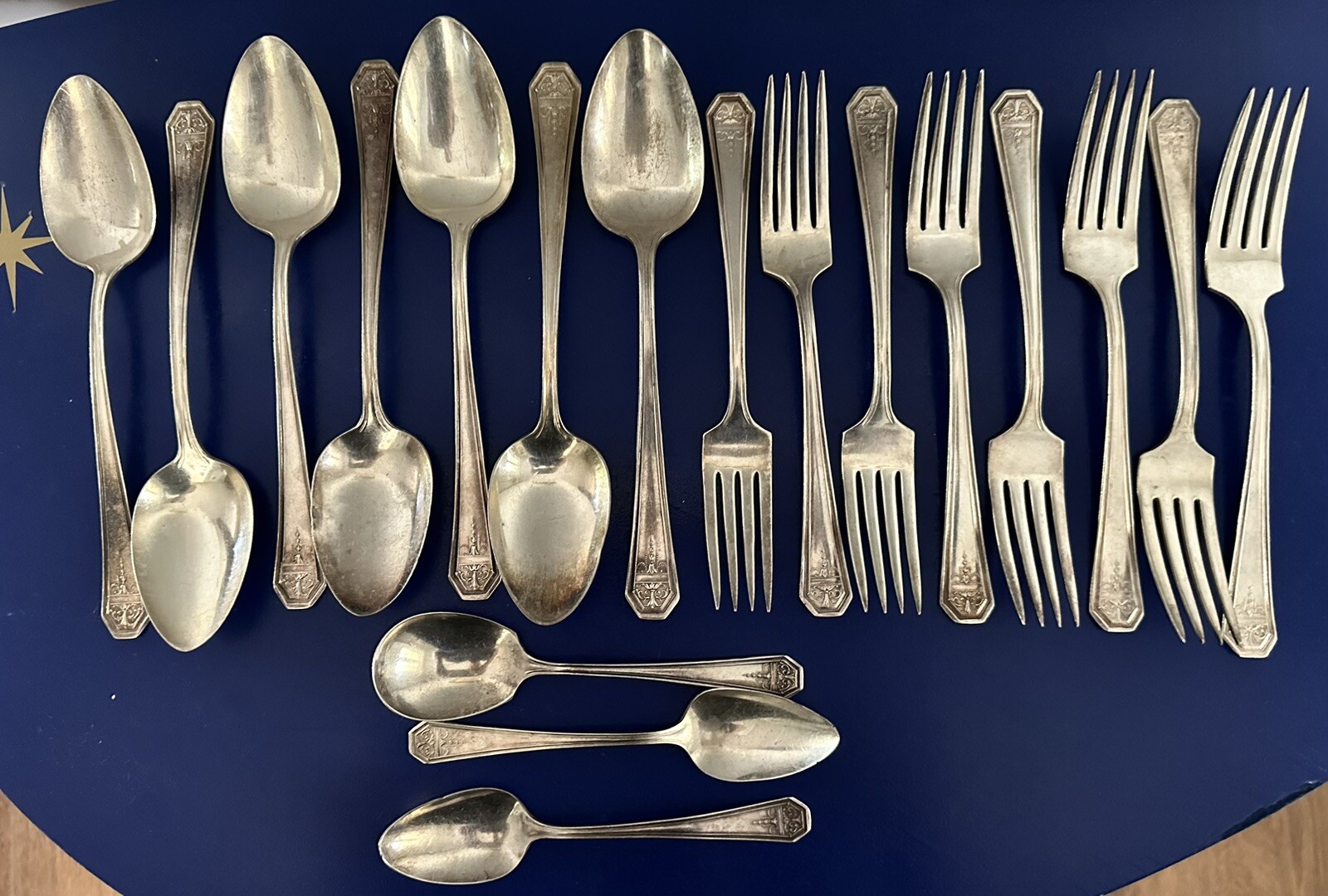 Wm Rodgers Silver Plated Mount Royal 1924 Silverware Forks Spoons – 18 pieces