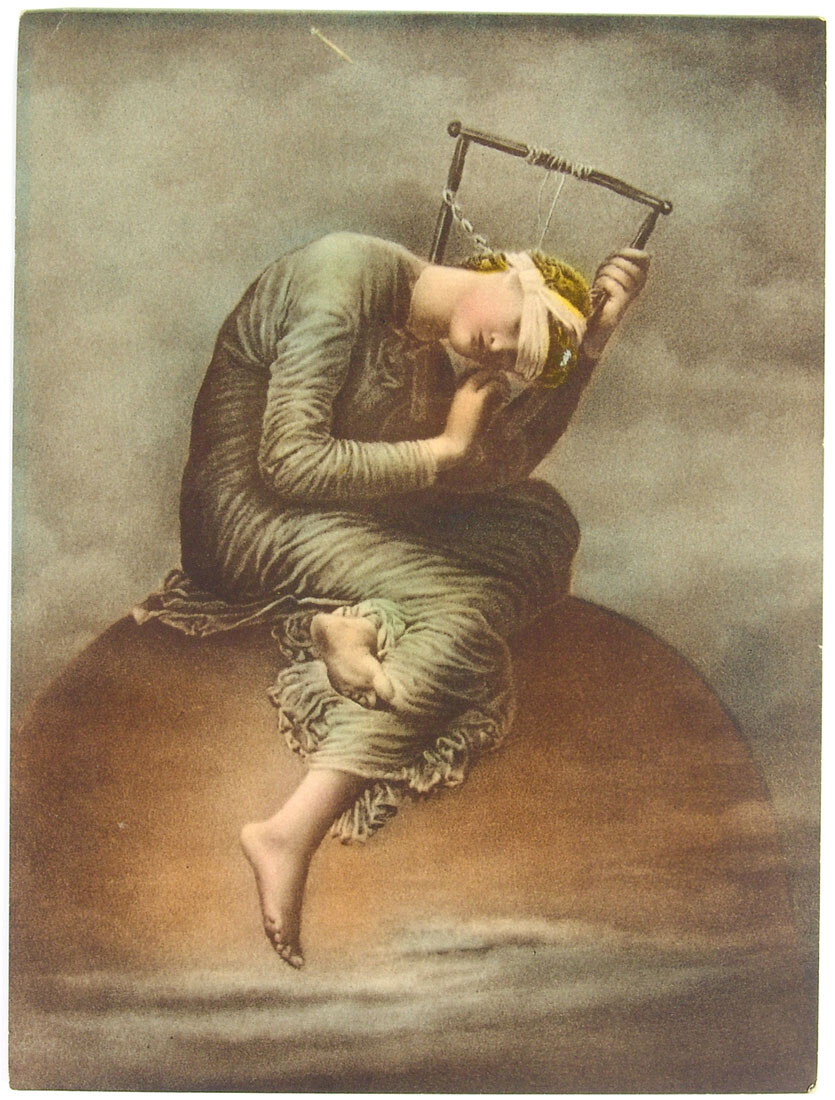 Antique c1890s Print “HOPE” by George Frederic Watts Taber Prang