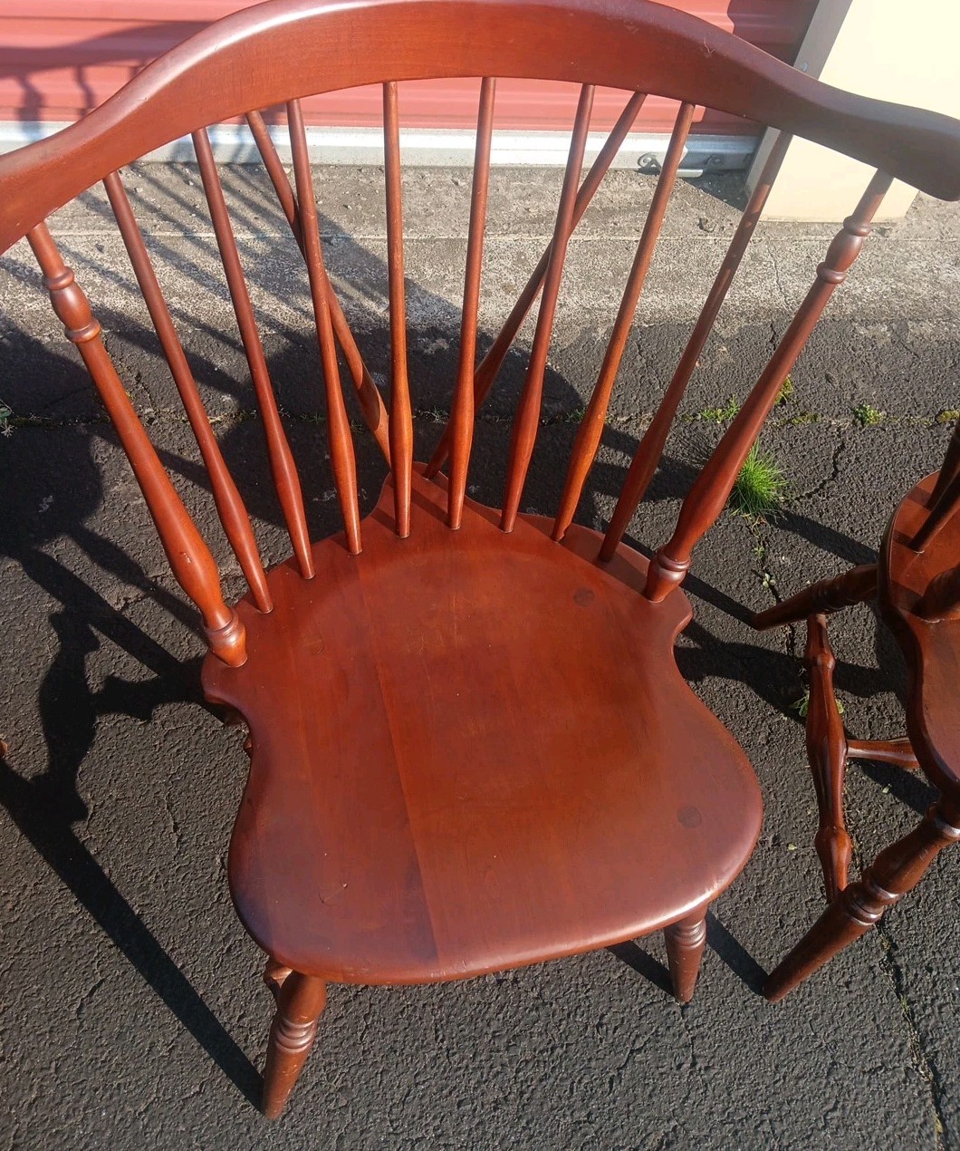 FIDDLE BACK WINDSOR CHAIRS CHERRY WOOD AMERICAN TENDON JOINT LEG CHOICE of FIVE
