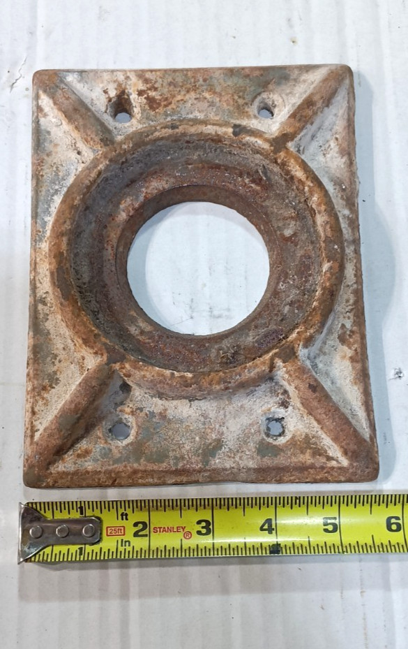 Vintage Architecture Salvage Primitive Farmhouse Cast Iron Porch Post Pilar Base