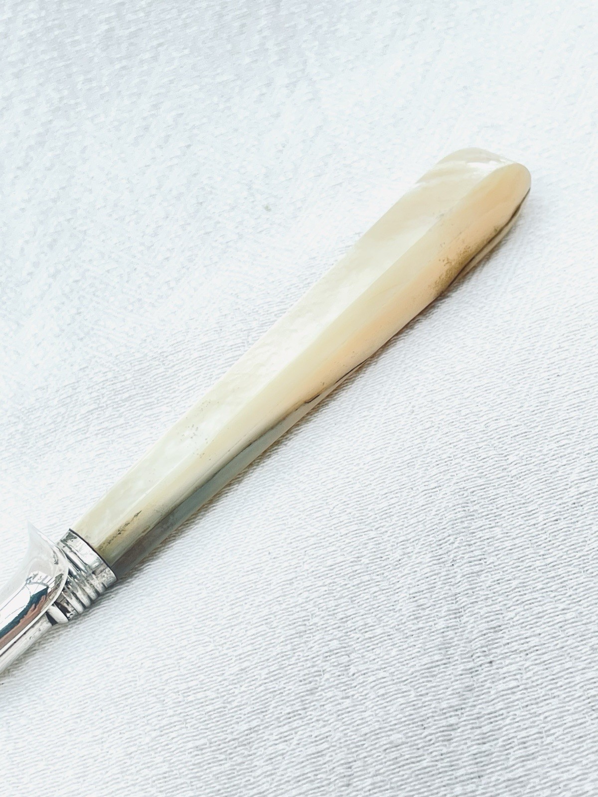 GEORGE III STERLING SILVER STILTON CHEESE SCOOP – Samuel Pemberton, B’ham, 1807