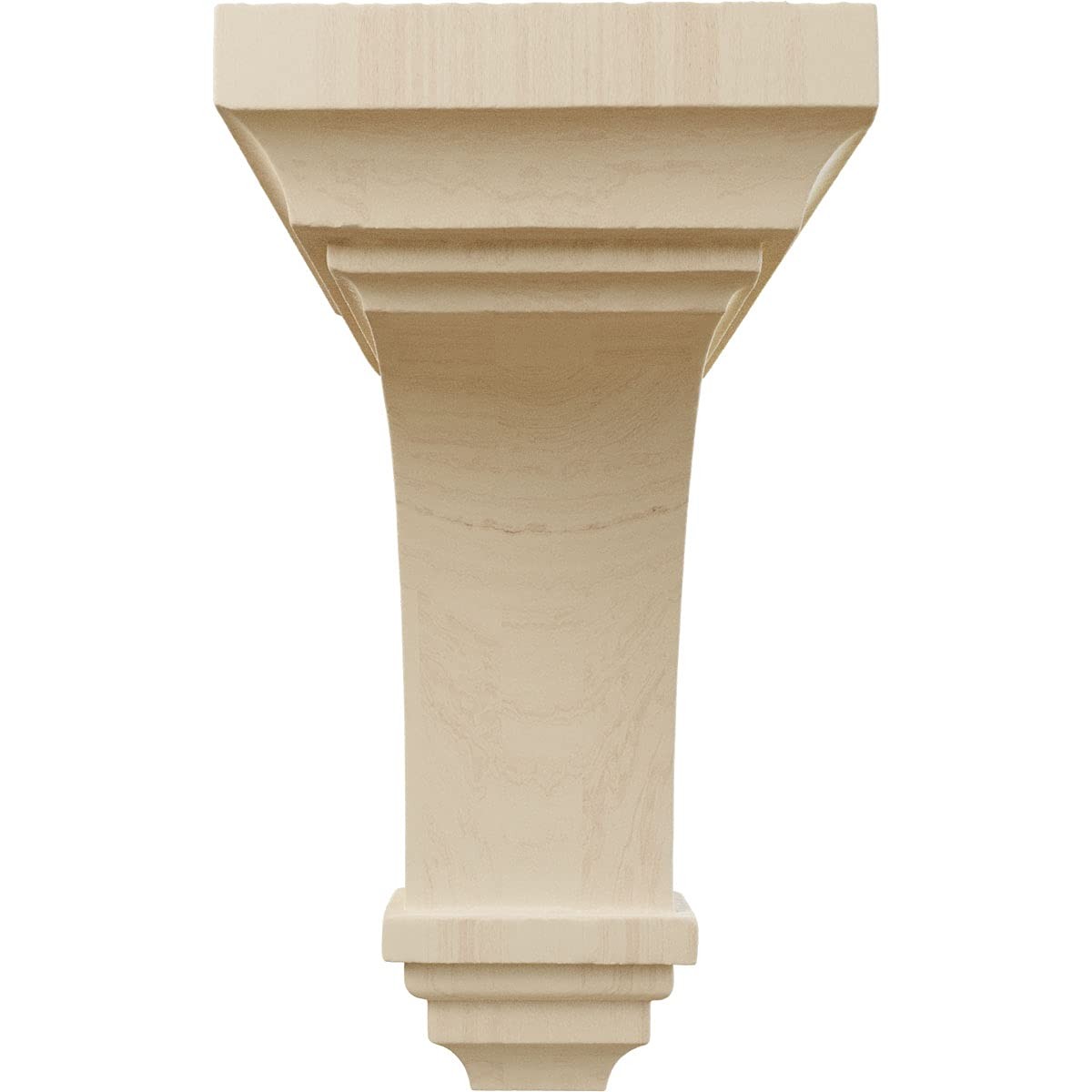 Rubberwood Small Jefferson Wood Corbel Bracket 4W x 4.3/4D x 8H Inch
