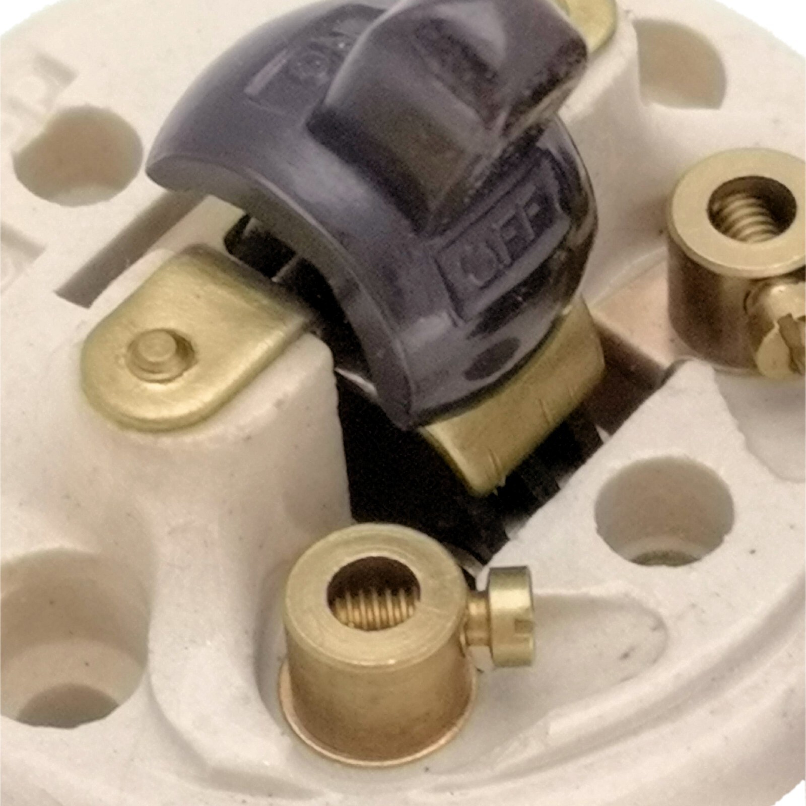 Renovated Vintage Bakelite Recessed GEC Toggle Light Switch, 1Way, 5Amp 230VAC