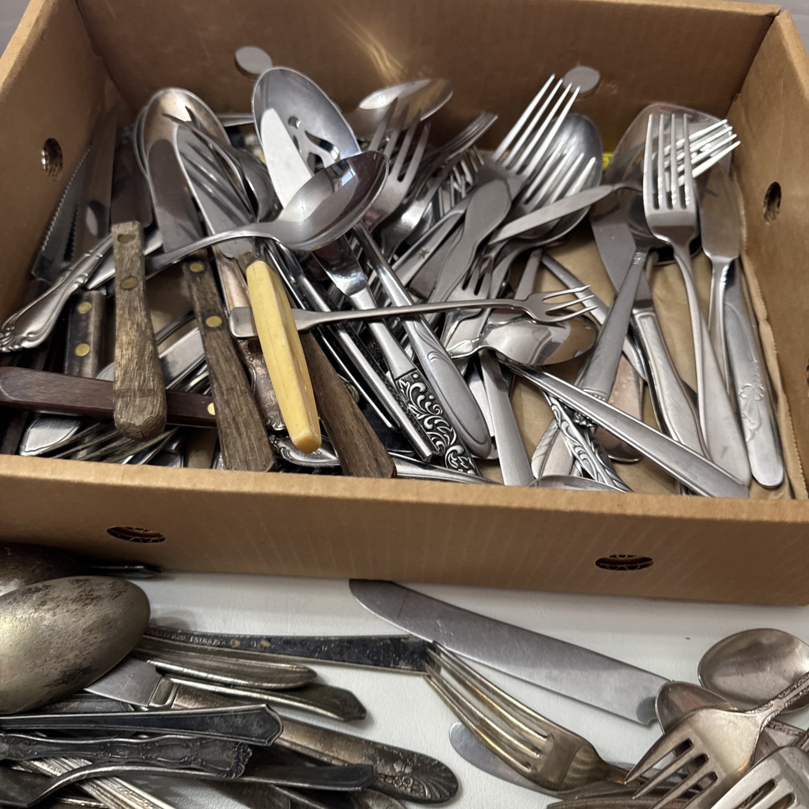 Lot of 15 Lbs Vintage Assorted Flatware Silverware