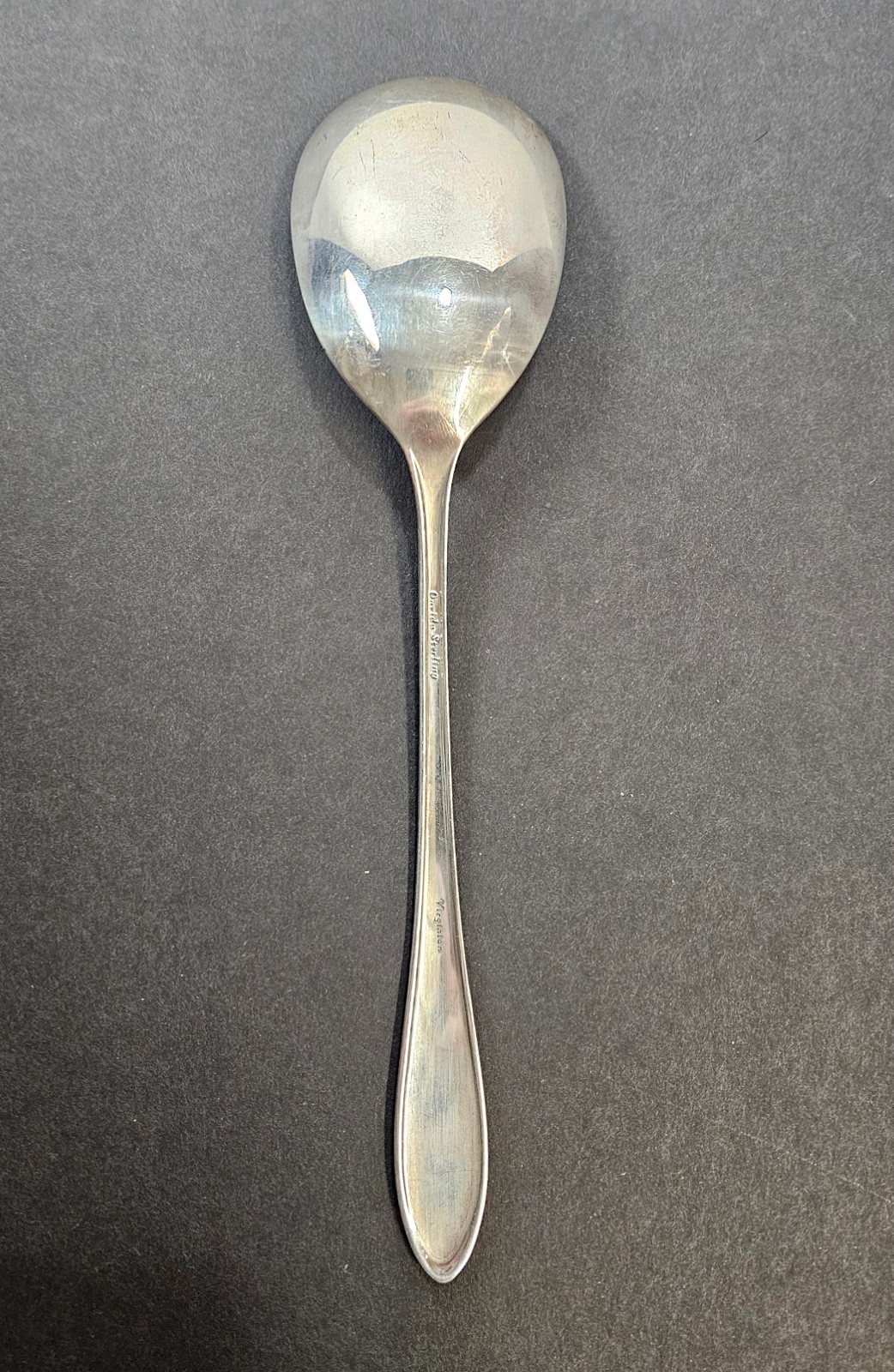 Oneida Sterling Silver 60g Lg Serving Spoon 8.5 Inch Flatware Virginian