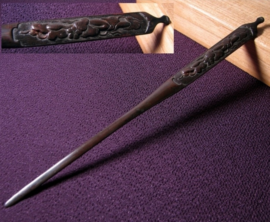 Kogai Japan Antiques Japanese Sword Edo Period MUromachi Momoyama Copper Box JPN