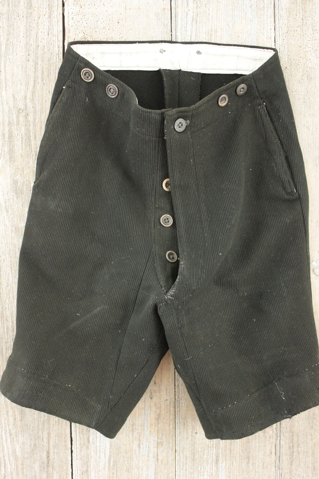 Shorts c 1920 Vintage French men’s work clothing clothes wool 1910’s textile