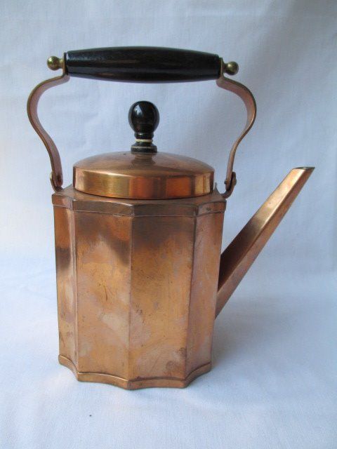 JOSEPH HEINRICH 19 Piece Sterling Silver COPPER Bronze Tea Service China insert