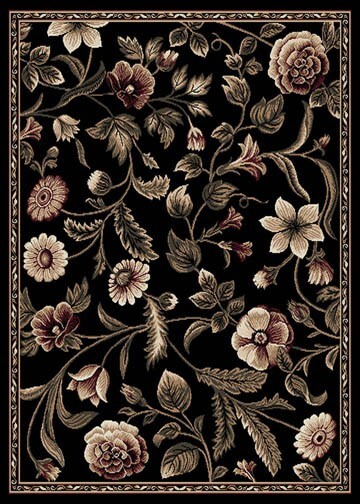 FLORAL BLACK Persien 6X8 AREA RUG ORIENTAL CARPET 029 – ACTUAL 5′ 2″ x 7′ 2″