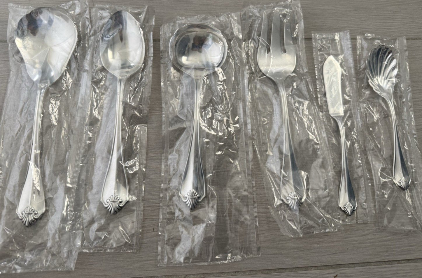 6 Oneida King James Silverplate Serving Pieces New