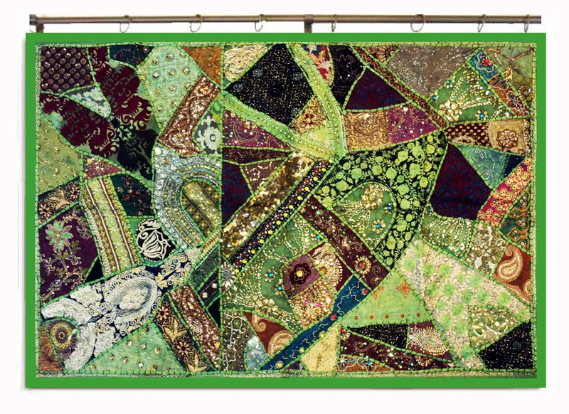 33% OFF 60″ INDN BEADED WALL DÉCOR KUNDAN WALL HANGING TAPESTRY CELEBRATION GIFT