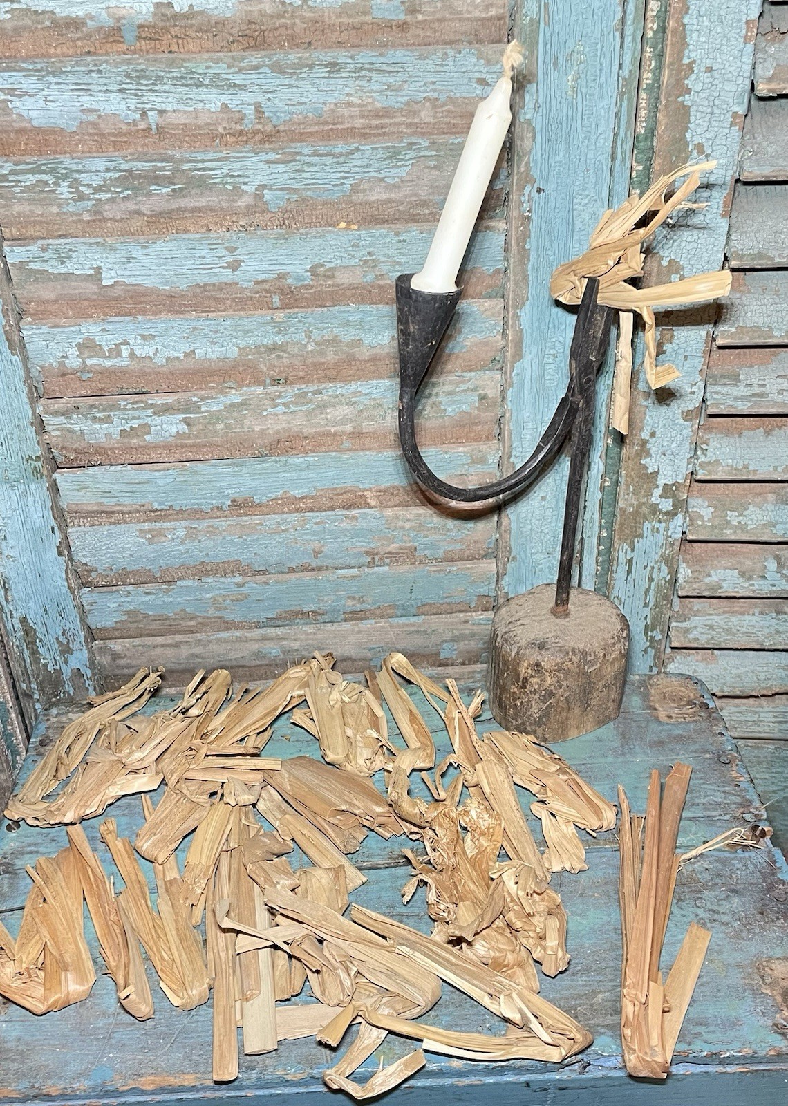 20 BUNDLES AUTHENTIC 1800s BARN FRESH RUSH OLDE PRIMITIVE EARLY LIGHTING AAFA