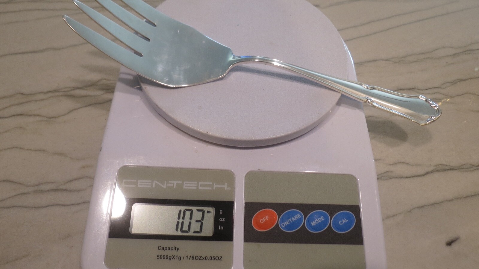 German Sterling Silver 800 Large Serving Fork Solid NM