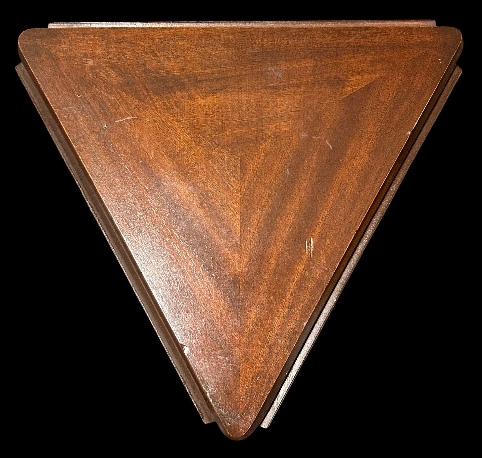 Vintage 1940s Solid Mahogany Three-Leaf Clover Drop-Leaf Occasional Table