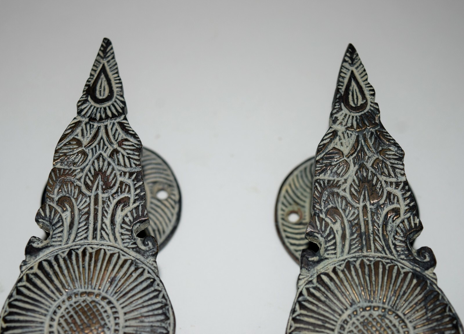 Sunflower Design Antique Door Puller Souvenir Brass Florets Cabinet Handle HK218