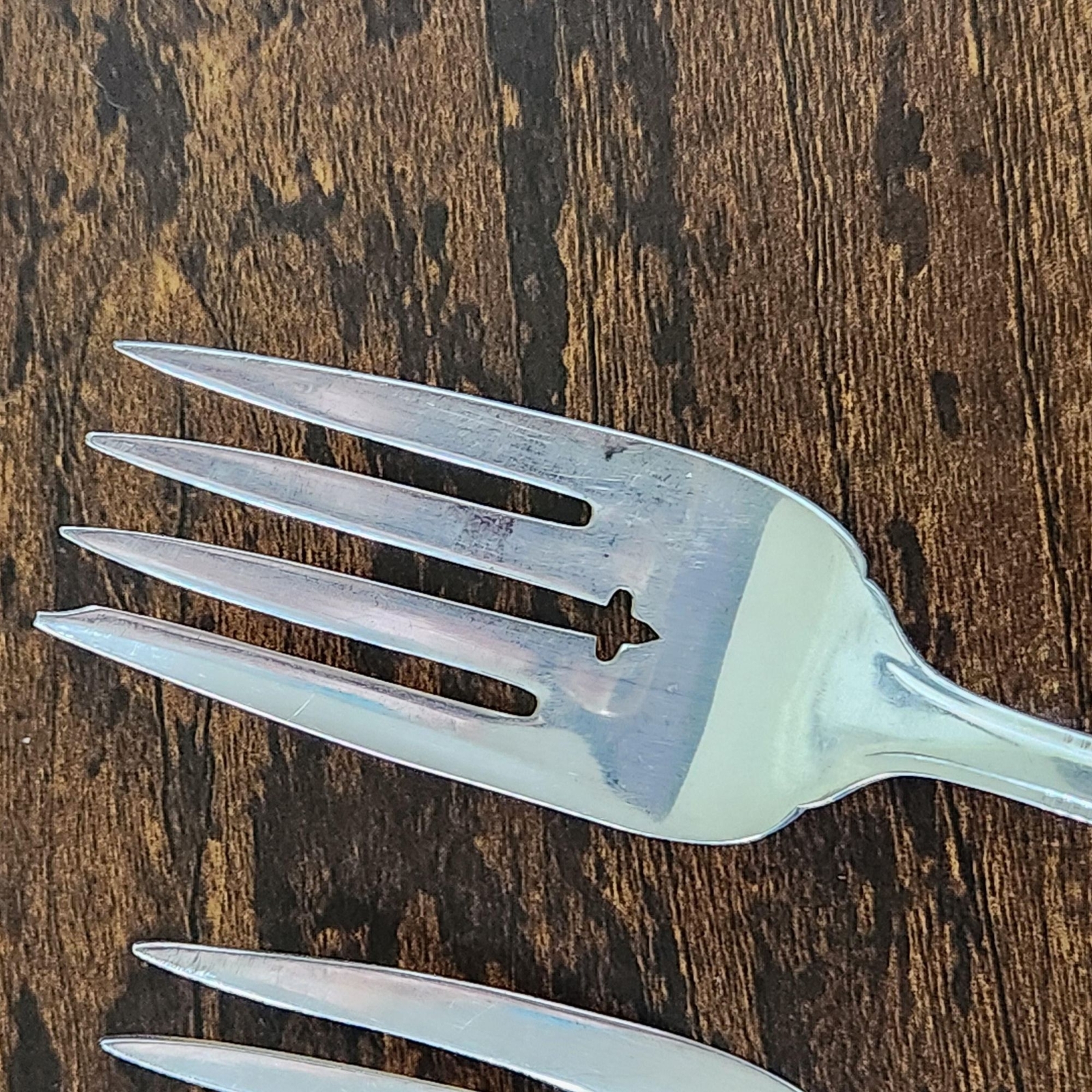 Oneida ELAINE Salad Fork Set 4 Flatware Silverware Silver Plate Cutlery Vintage