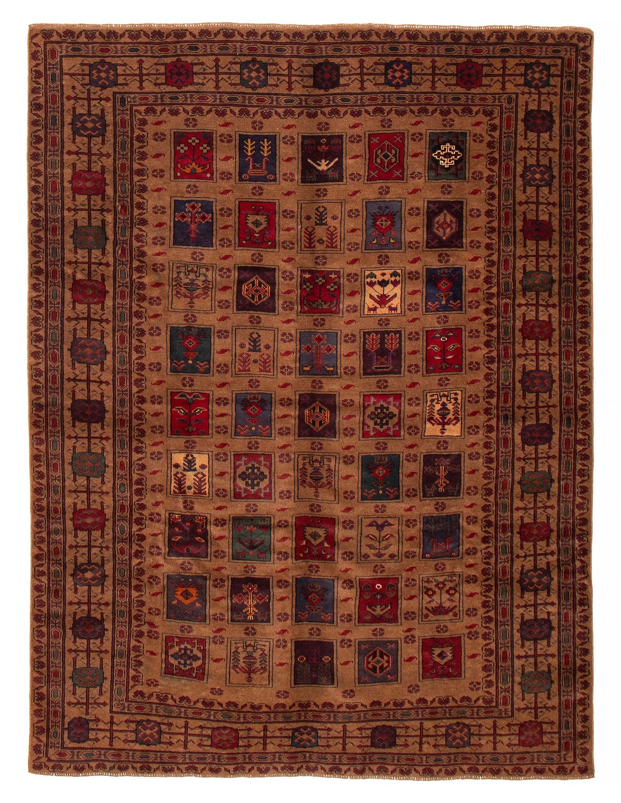 Vintage Traditional Hand-Knotted Area Rug 6’6″ x 8’8″ Oriental Wool Carpet