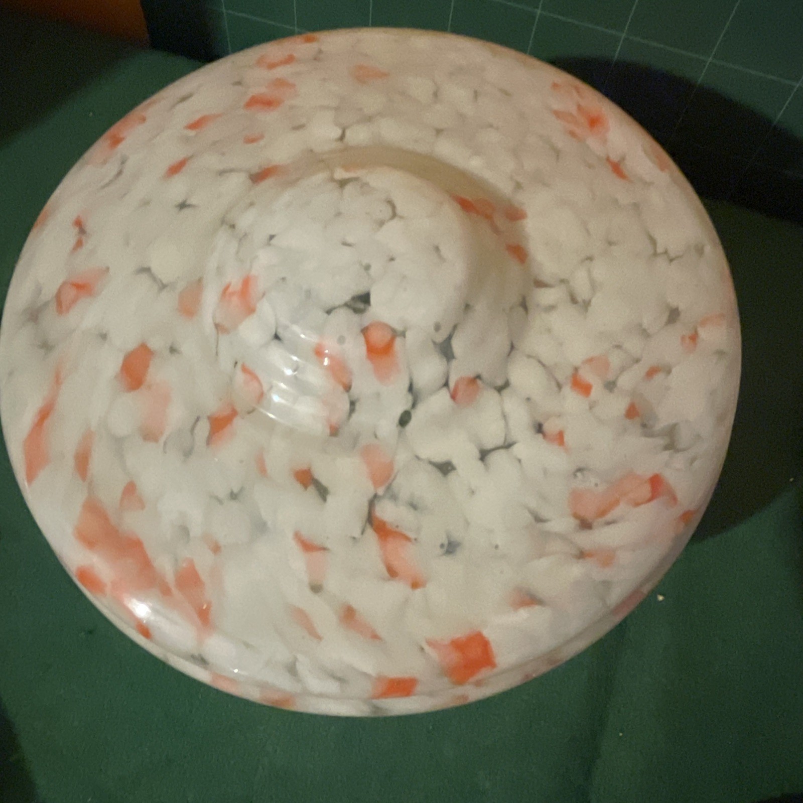 Glass Ceiling Light Plaffonier Flycatcher Bowl Lamp Shade Orange speckled