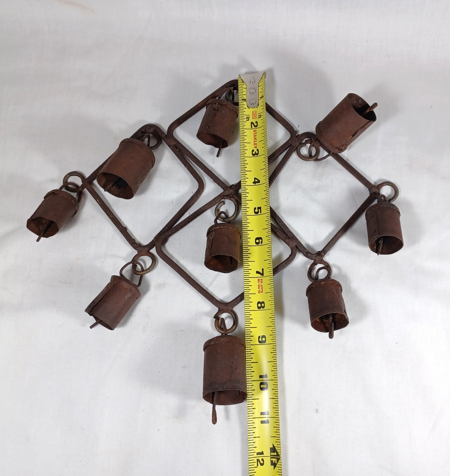 Antique Primitive Rustic Folk Farm Bells Door Bells Wind Chimes