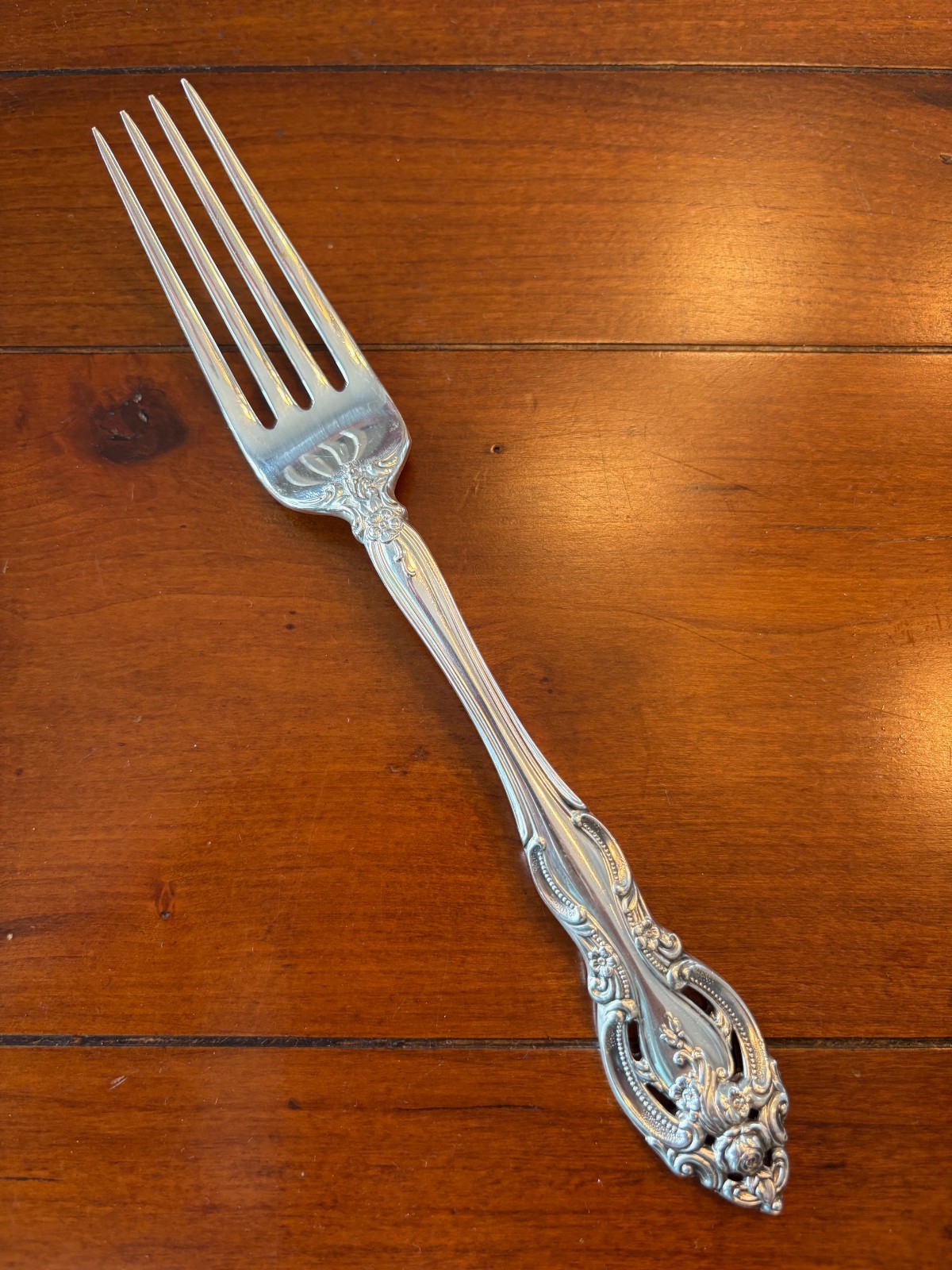 1 RARE MINT HUGE GORHAM LA SCALA STERLING SILVER TRUE DINNER FORK 8″ 81G