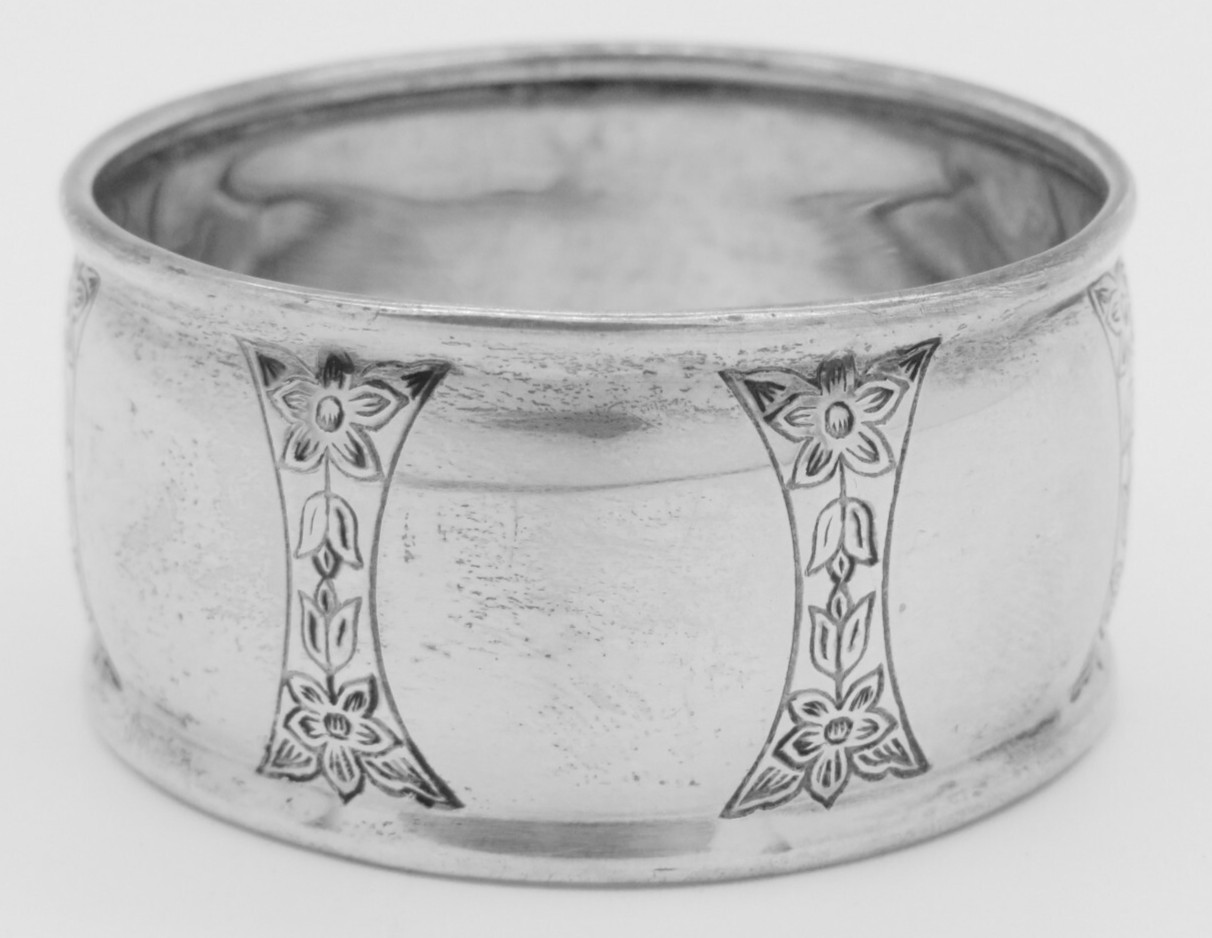 Antique Roden Bros Sterling Silver Napkin Ring, No Monogram, Made in Canada