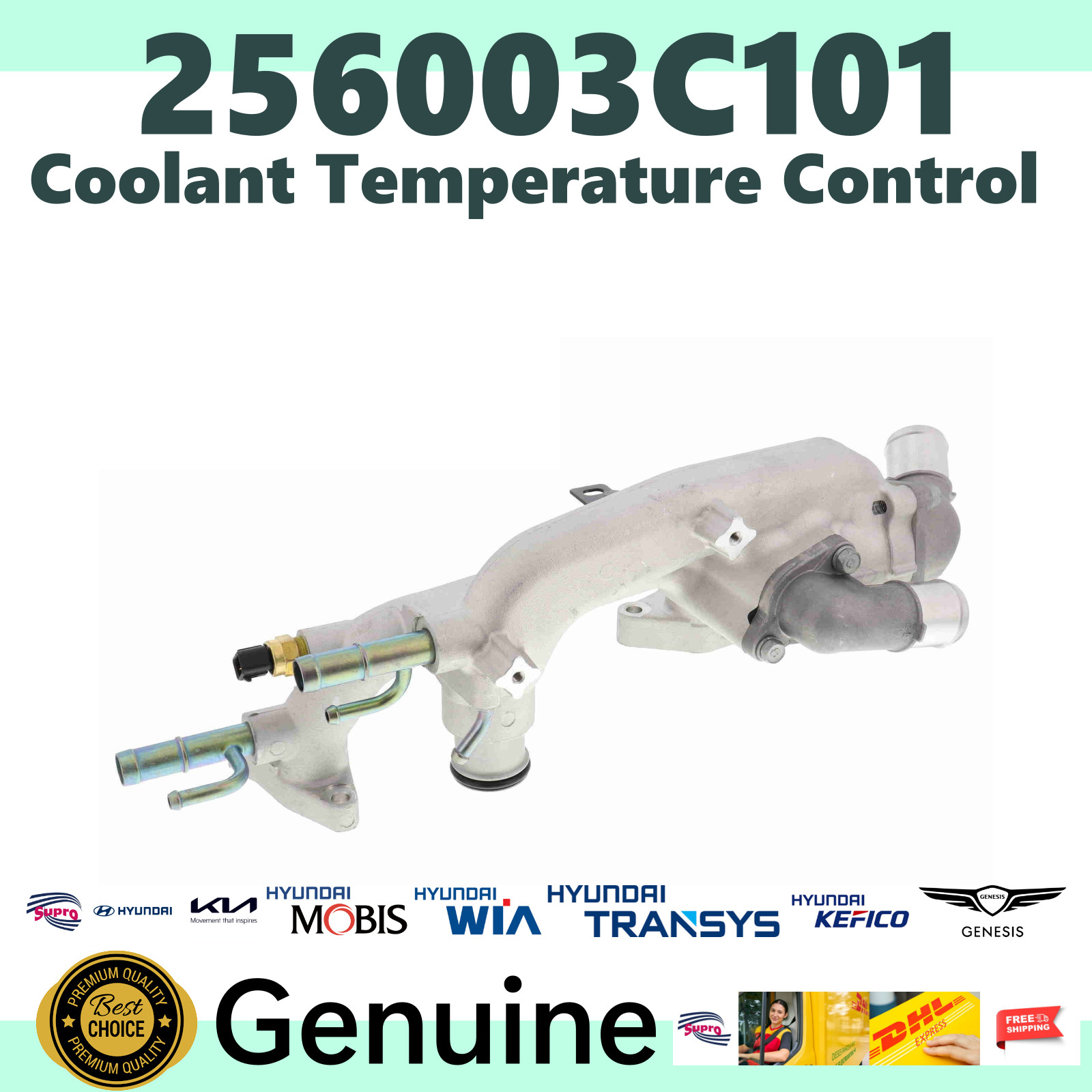 GENUINE OEM| Hyundai KIA Coolant Temperature Thermostat Housing Control Assy