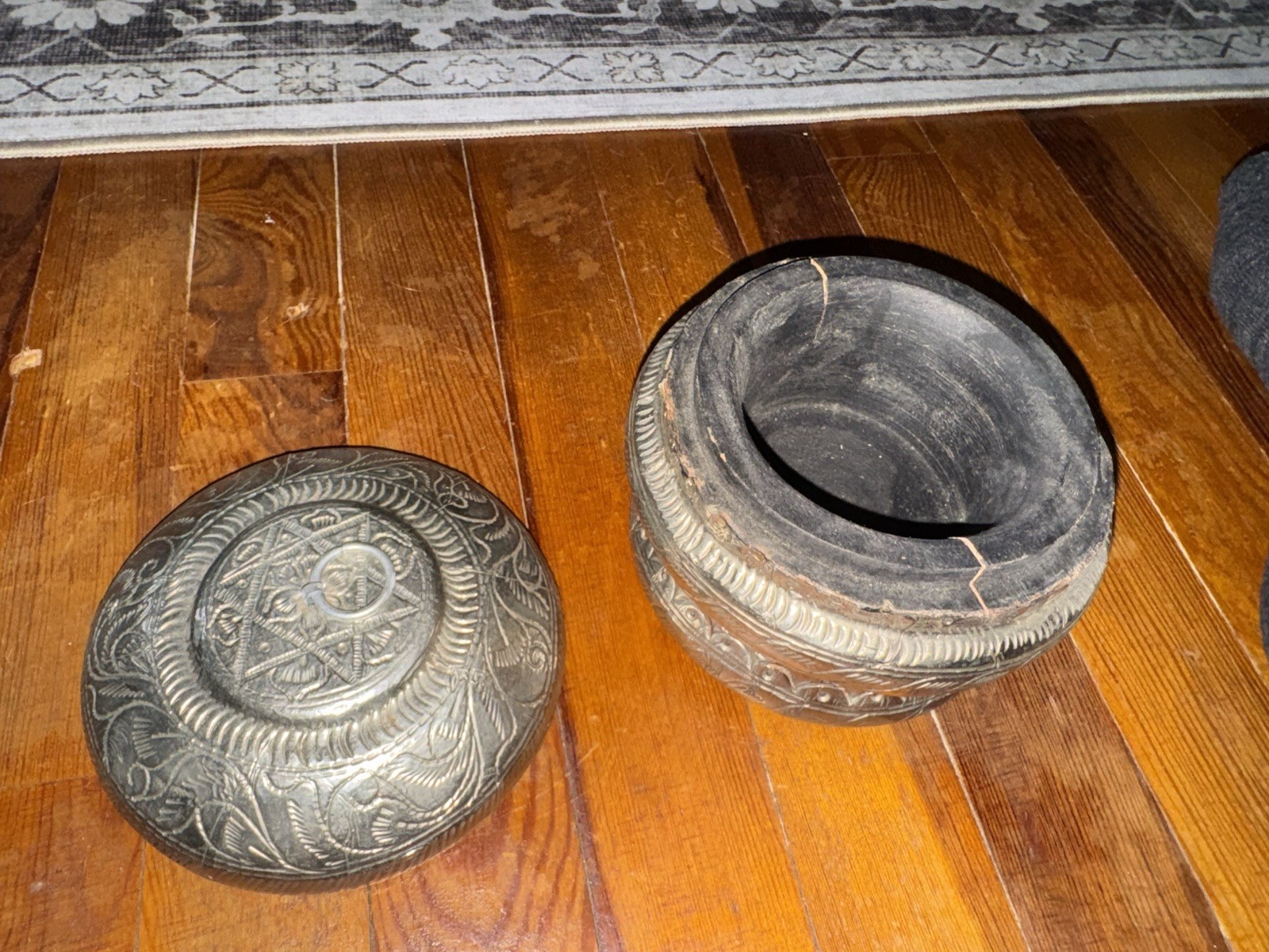 Antique Intricate Tibetan Silver Hammerwork Ritual & Spiritual Offering Bowl