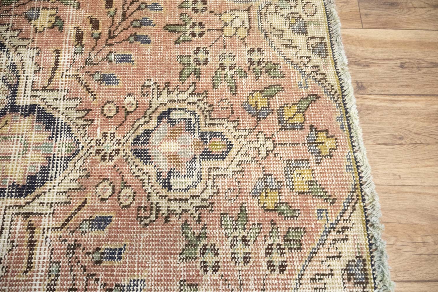 Semi-Antique Distressed Handmade Oriental Wool Rug Entryway Carpet 3’1×4’4 Ft