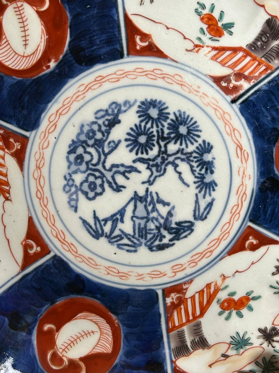 Antique Japanese Imari Meiji Period Plate Hand painted 19th Century 8.75” 22.5cm