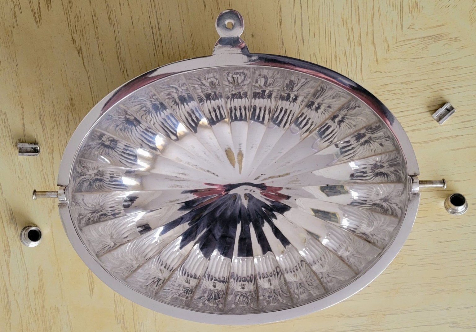 Antique Mappin & Webb EPNS Silverplate Chafing Dish Rotary Lid Footed Sheffield