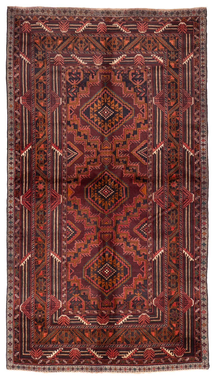 Vintage Traditional Hand-Knotted Area Rug 3’9″ x 6’7″ Oriental Wool Carpet