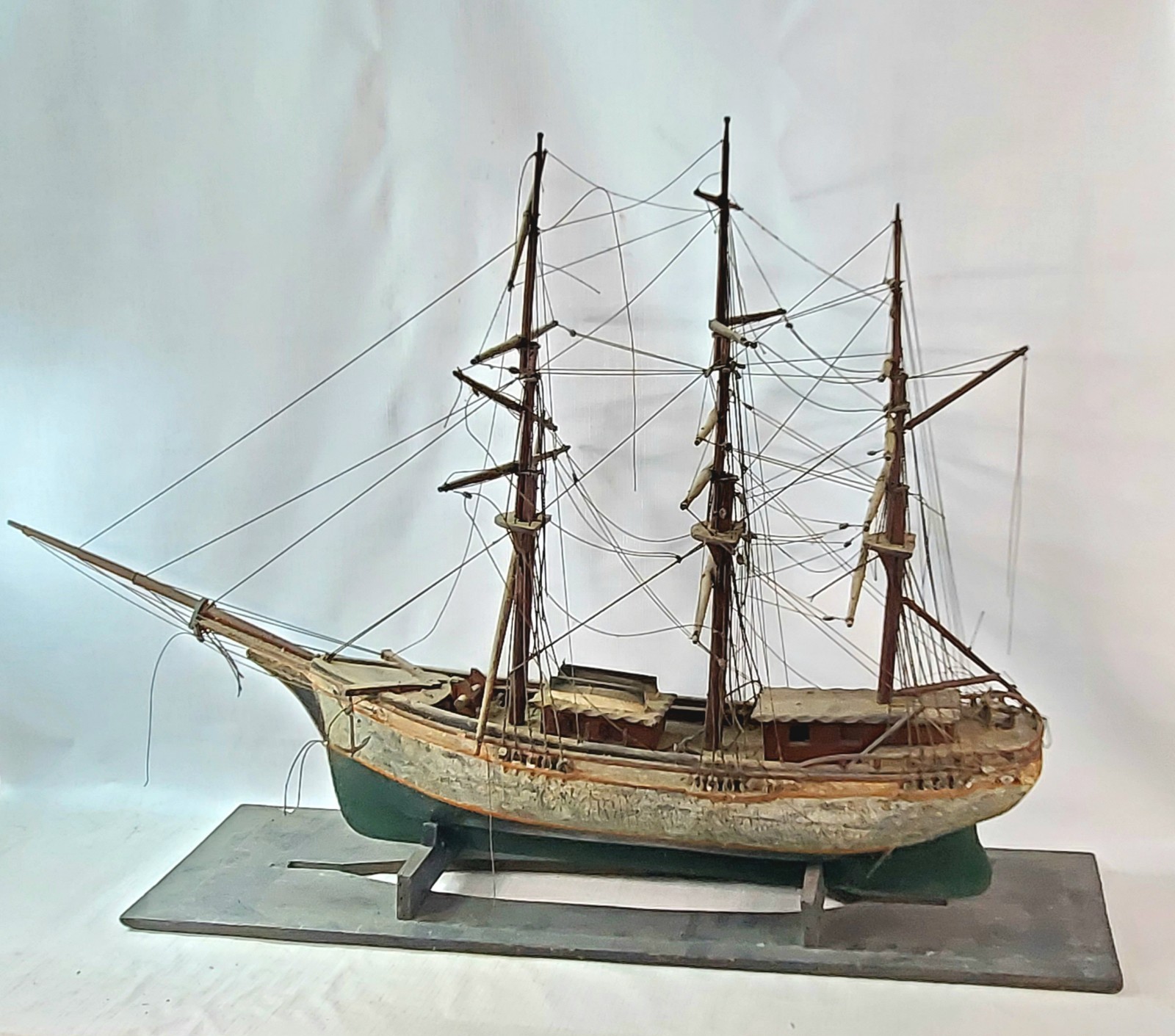 * 34″ SHIP model ” Orion ” schooner clipper frigate Sailor Made folk art 3 Mast