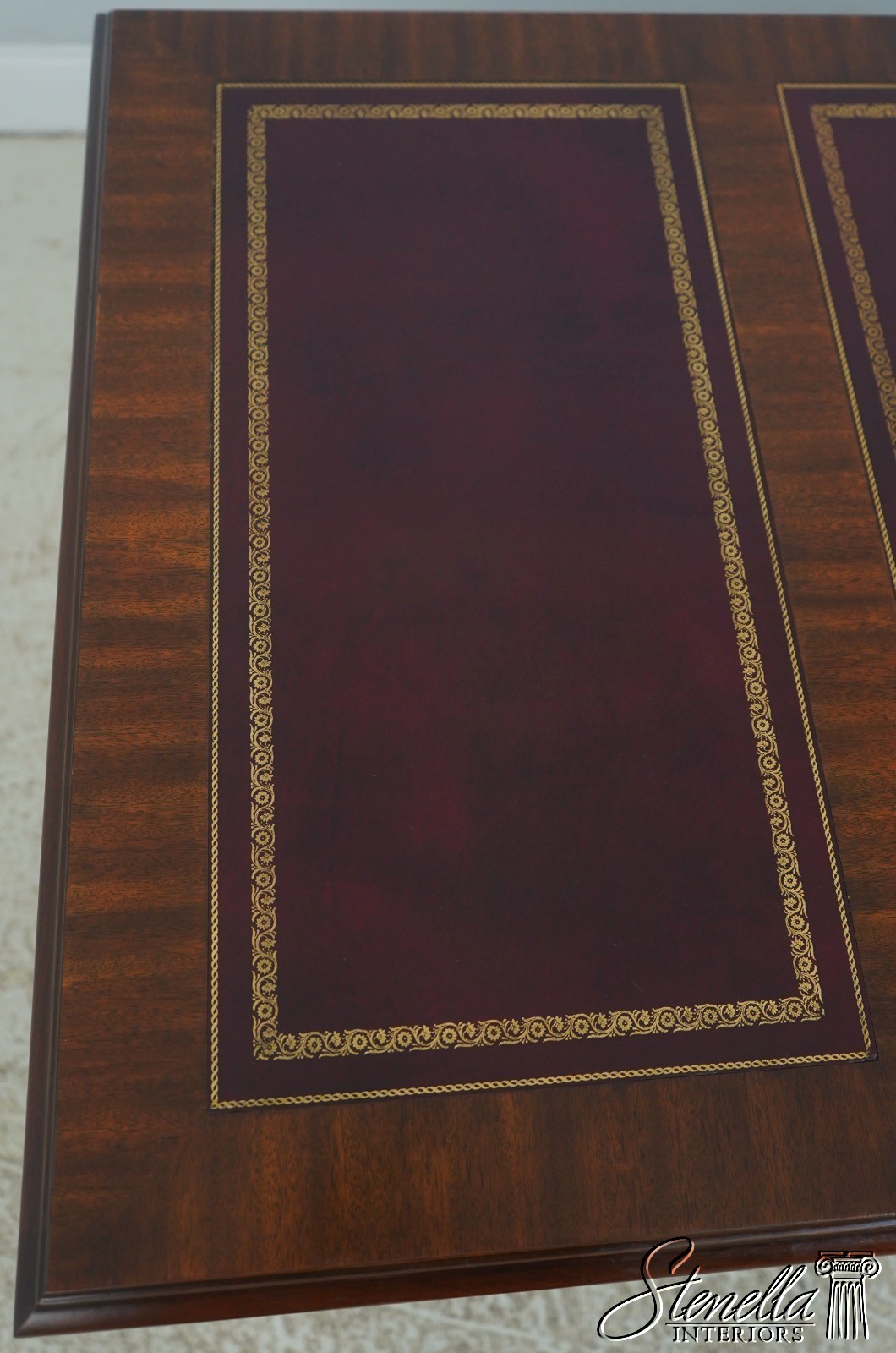 73033: HENKEL HARRIS MOORE Leather Top Executive Desk