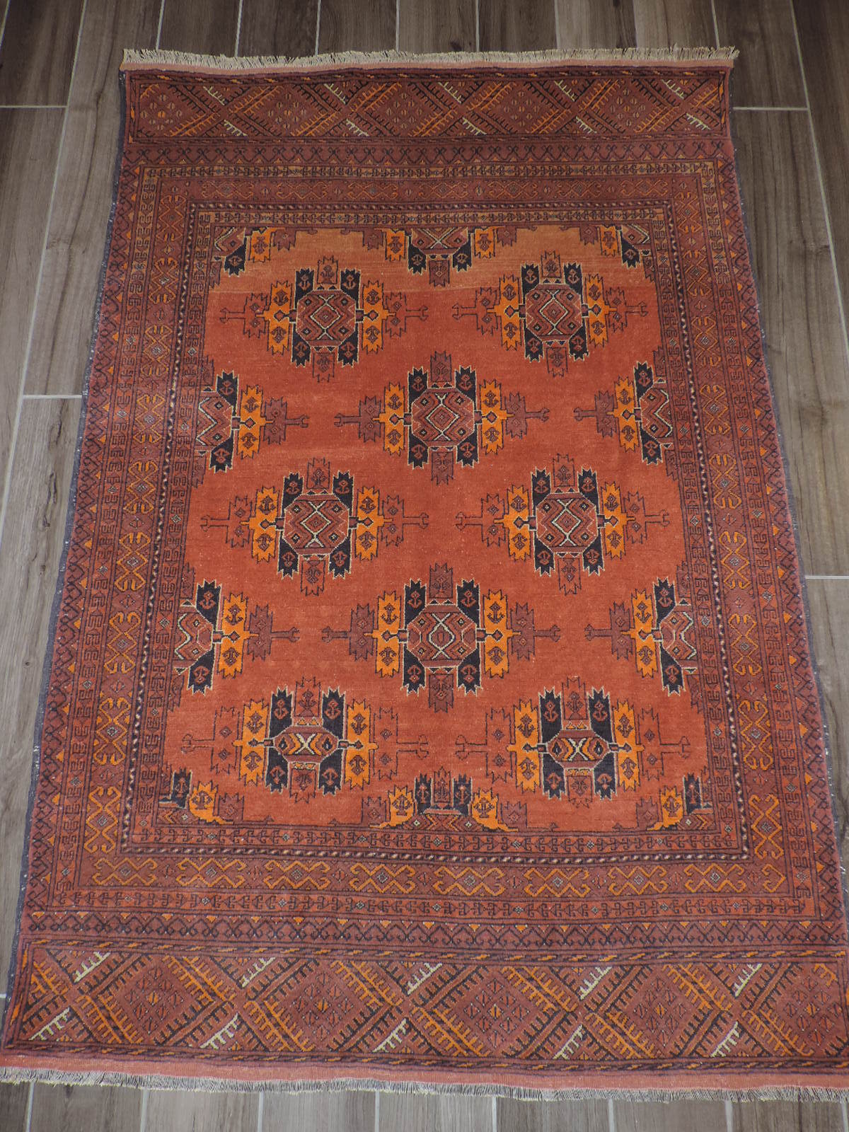 4x6ft. Handmade Afghan Mouri Wool Rug