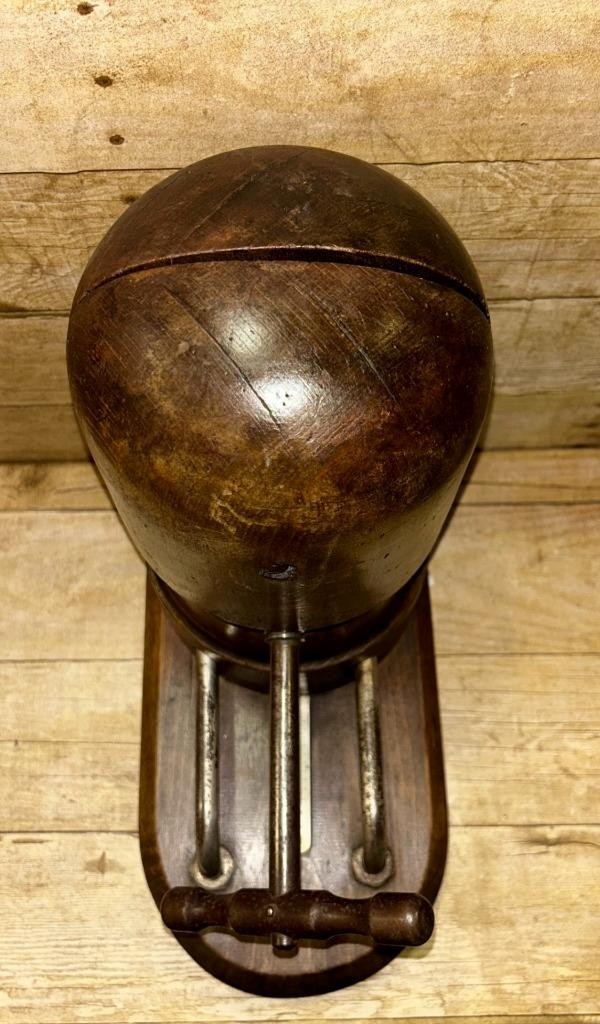Antique Mechanical Millinery Wooden Hat Stretcher Shop Display Stand​