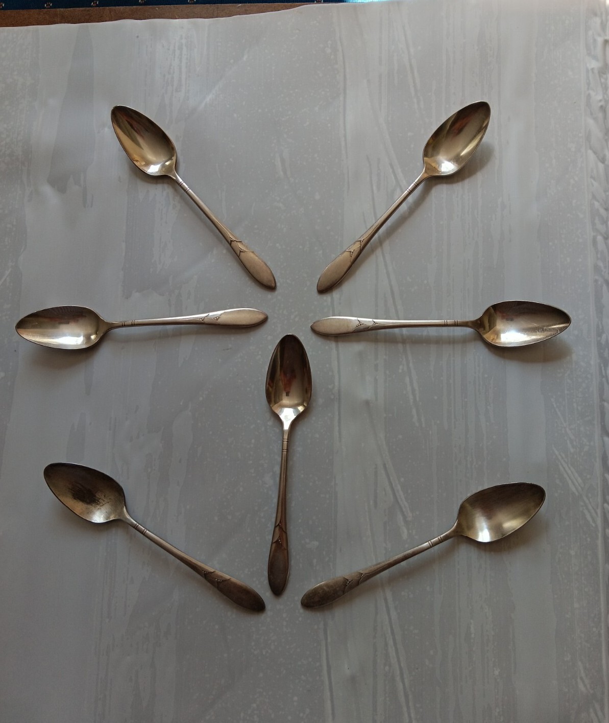Community Oneida Silver Plate 7 Matching Tea Spoons