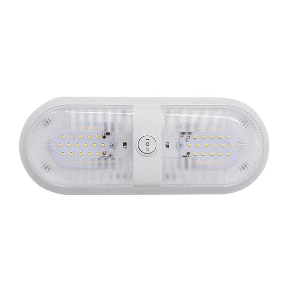 12V 48-LED Dome Light Interior Ceiling Lamp W/ Switch for RV Marine Boat Yacht