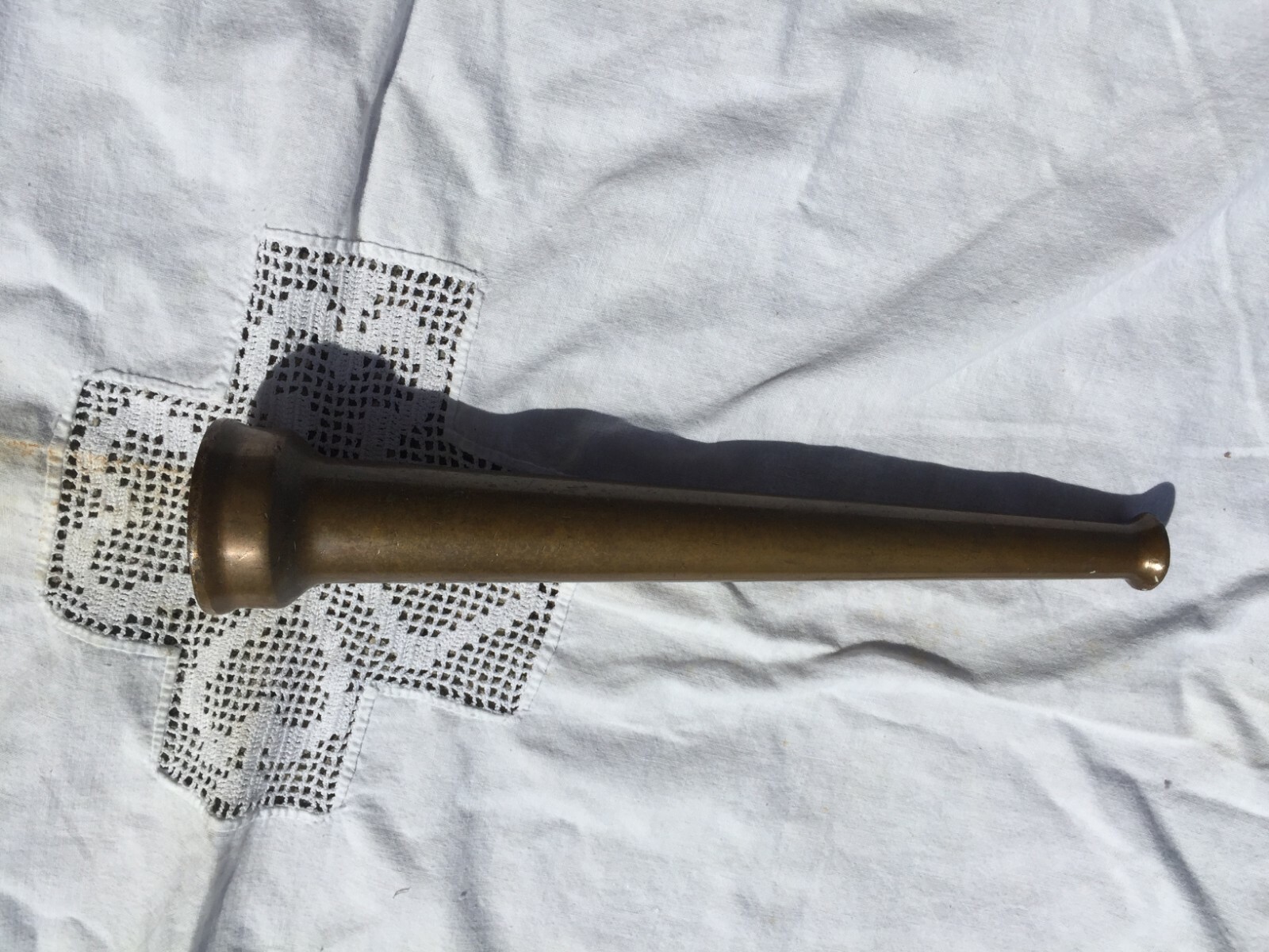 Nautical item Bronze Fire Hose Nozzle Used for washing Decks. Ideal Door Stop
