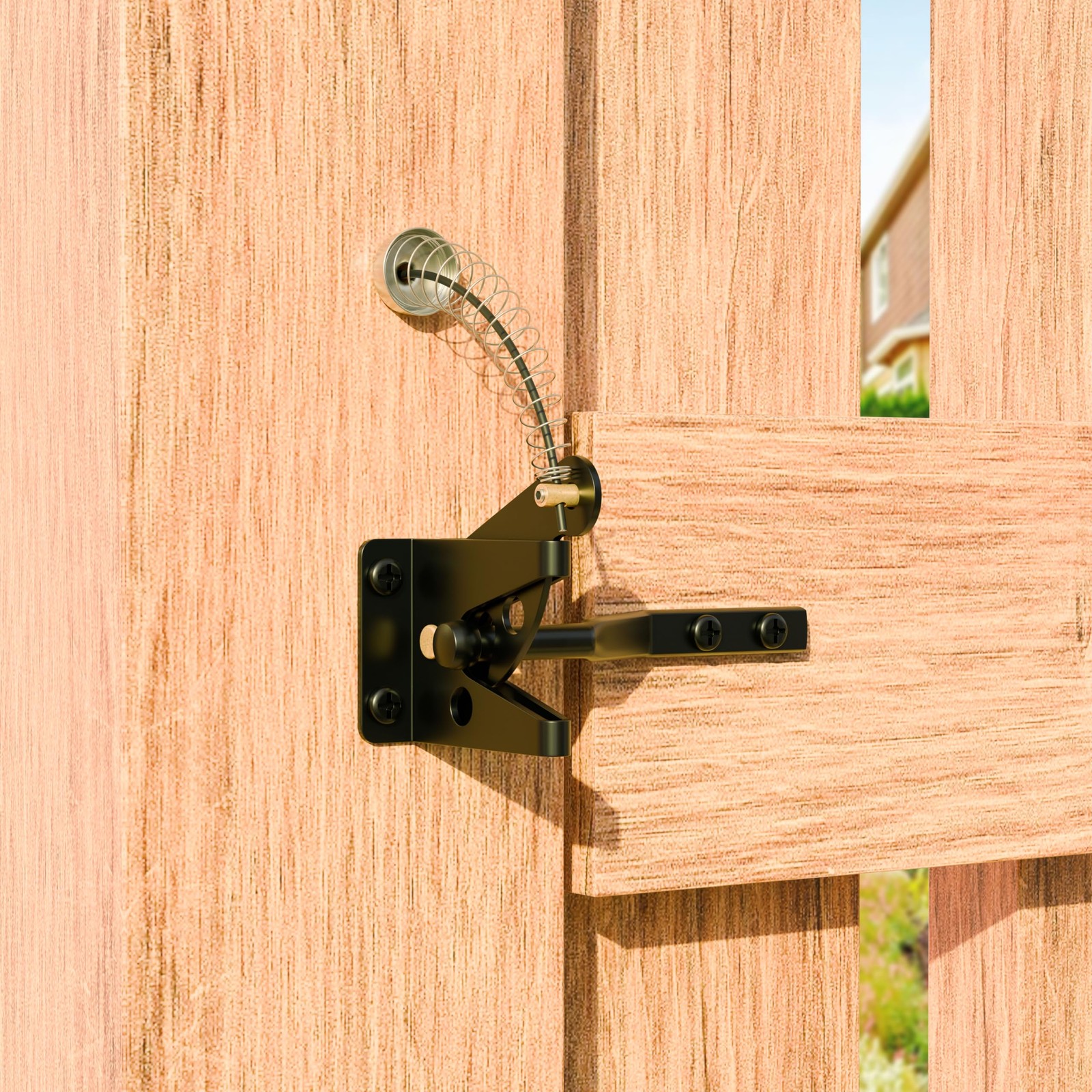 Self Locking Gate Latches with Spring Cable Pull, Latch Pull