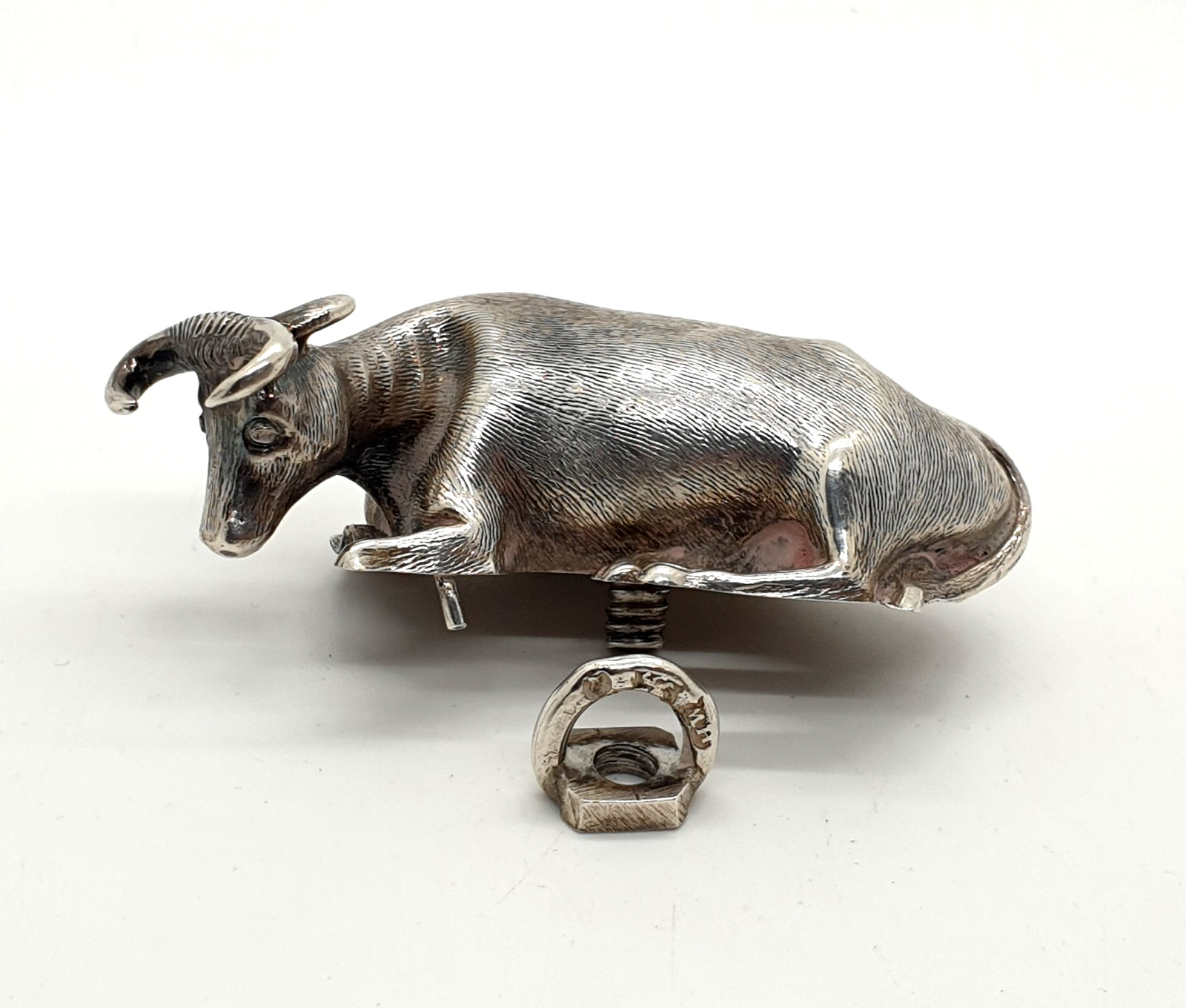 Georgian Sterling Silver Cow Finial for Butter Dish Henry Wilkinson & Co 1833