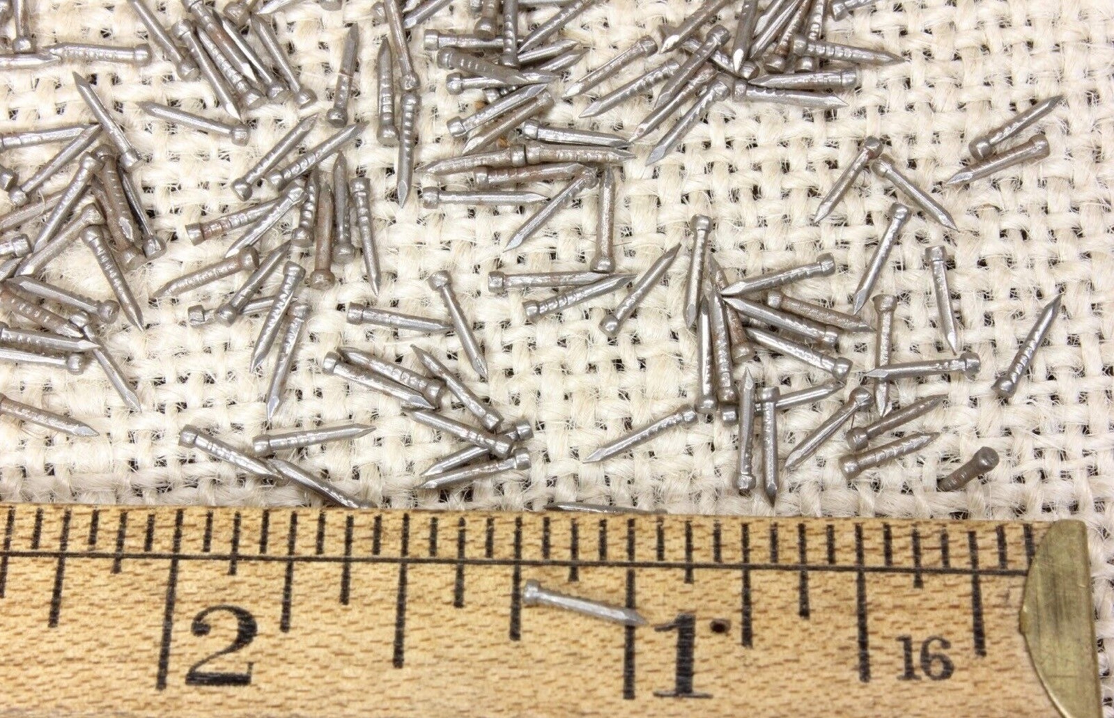 1/4” Tiny Finish Nails 200 In Lot Small Head Brads Cabinet Restoration Nos 20 Ga
