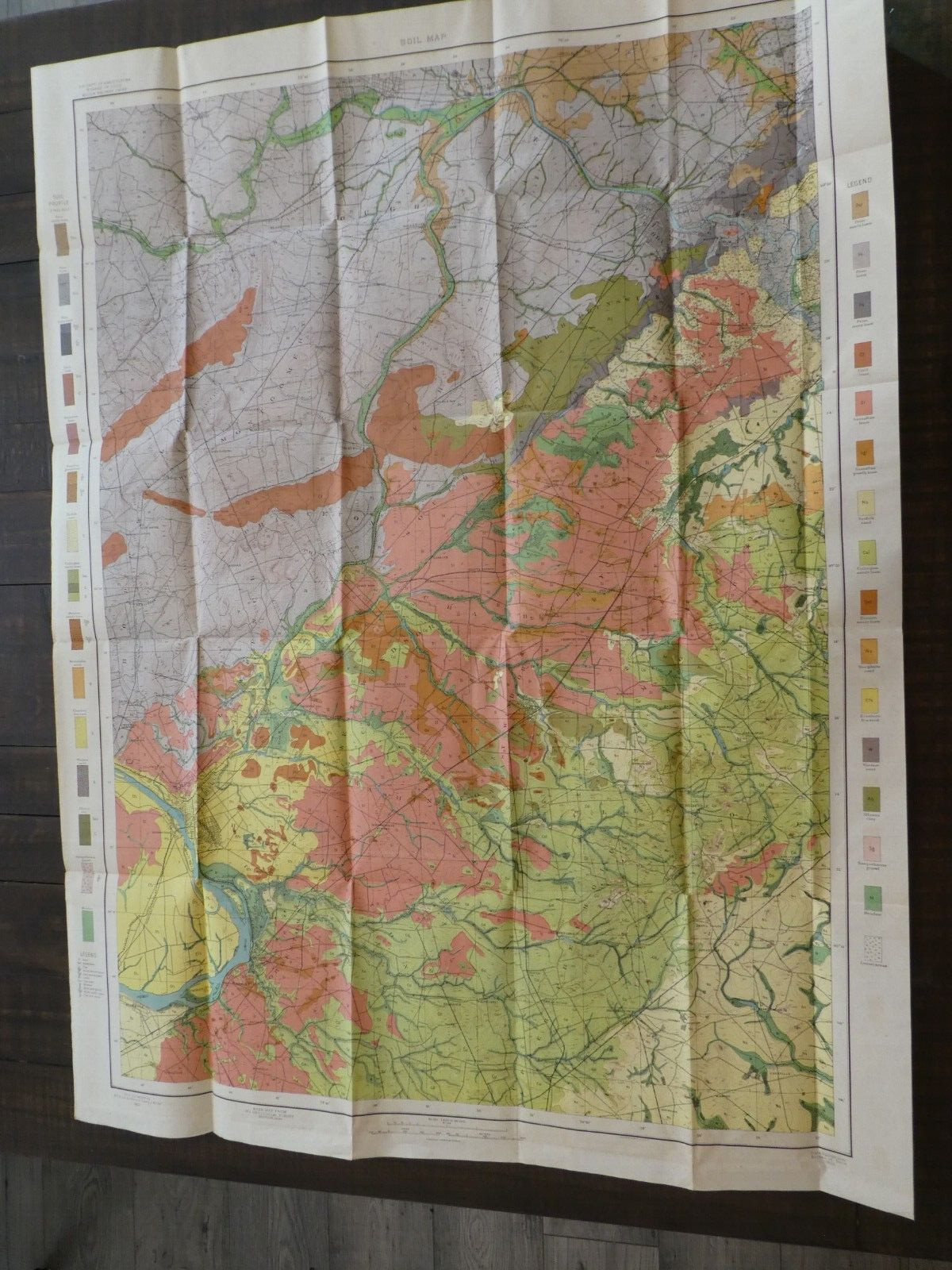 Antique U.S. Dept. Of Agriculture Soil Map 1902 N.J. Trenton Sheet Original Vtg.