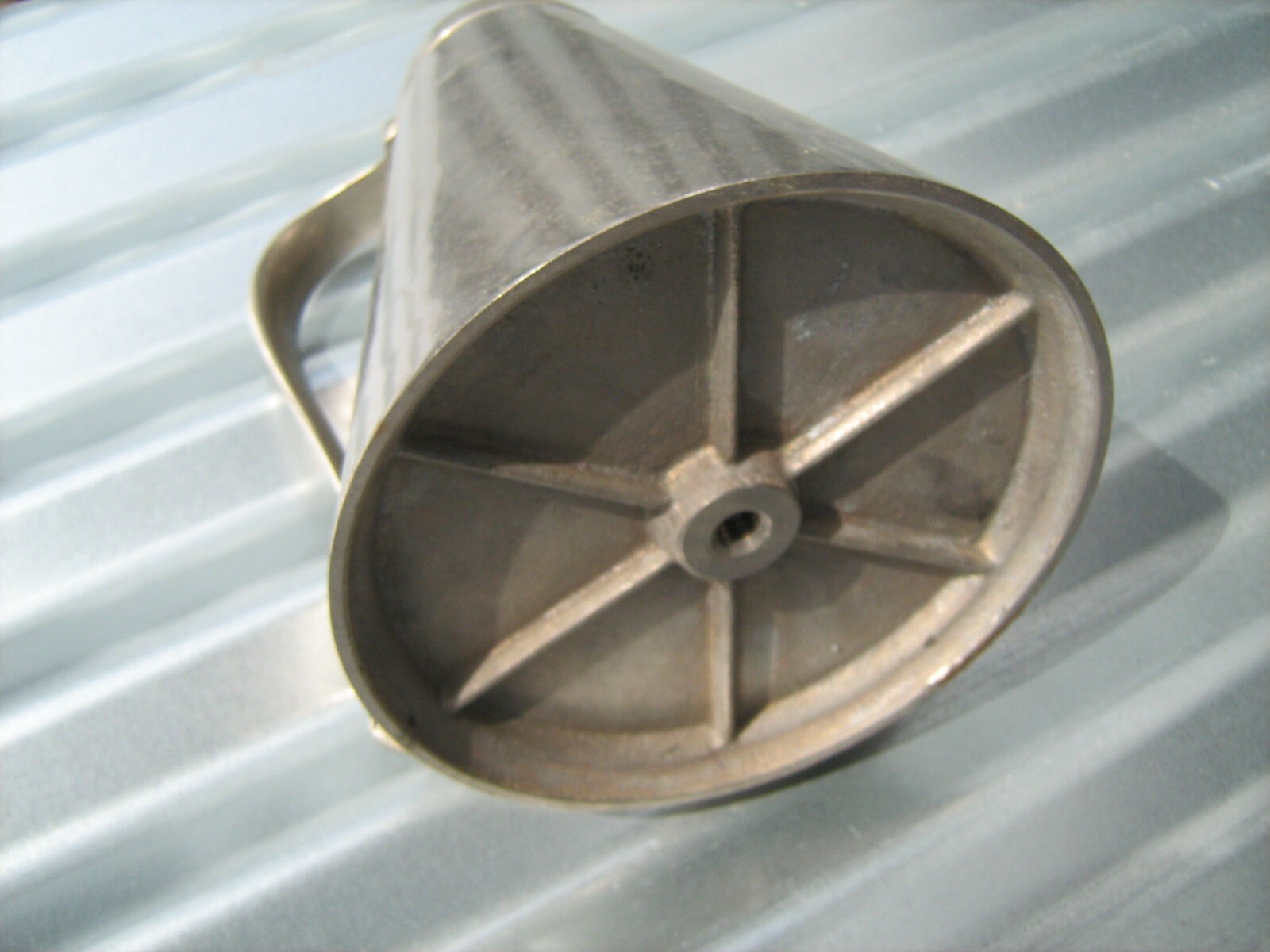 L E Gurley 1/2 Gallon Measure Container Nickel Cone Pitcher 1910